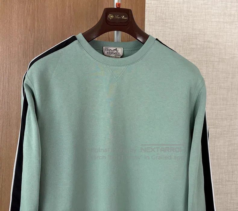 Hermes Hermes Autumn and Winter Men's Sweatshirt with Fleece Lini Size US XL / EU 56 / 4 - 2 Thumbnail