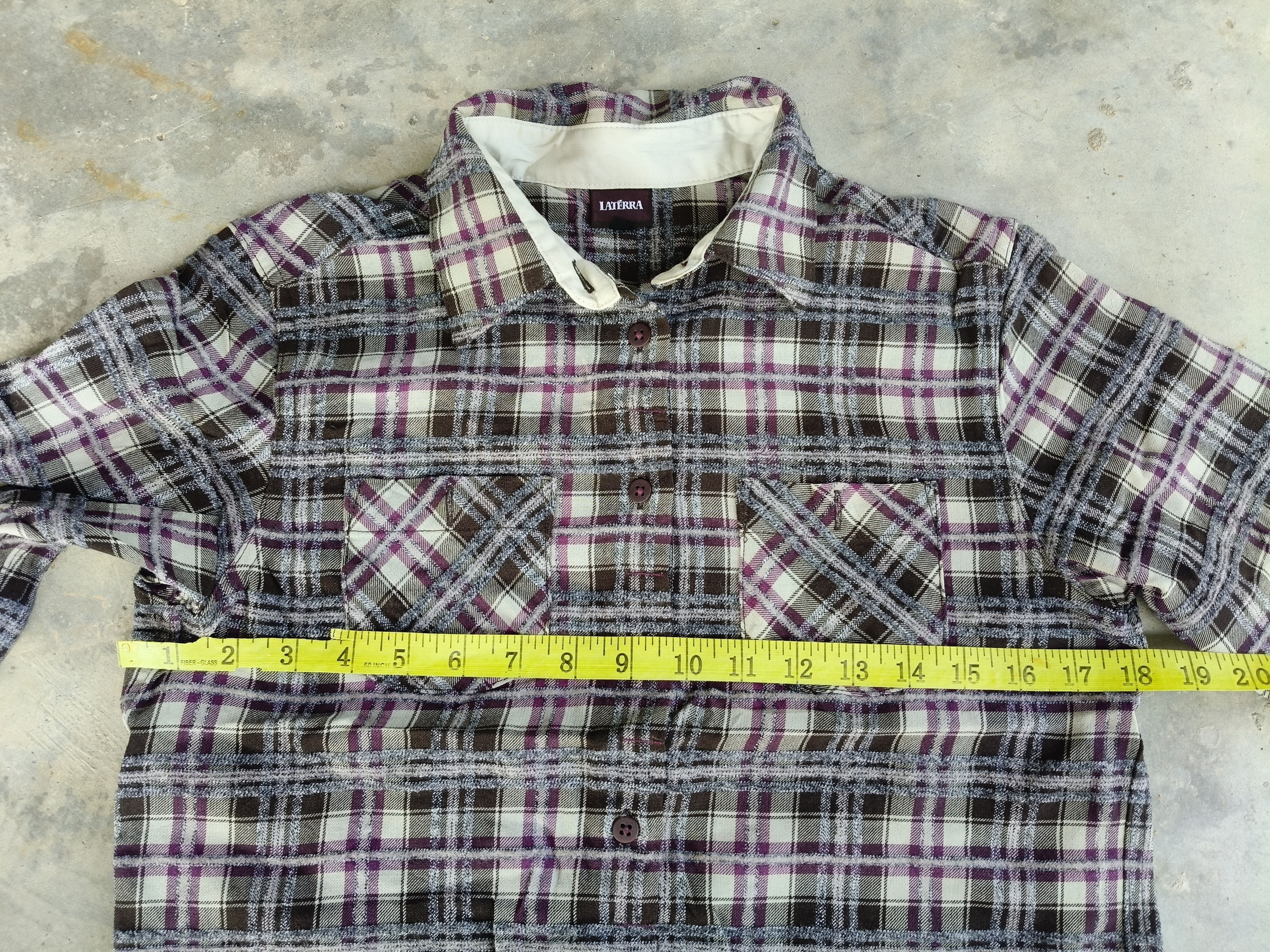 Japanese Brand LATĒRRA Flannel wool Button up Size S / US 4 / IT 40 - 11 Thumbnail