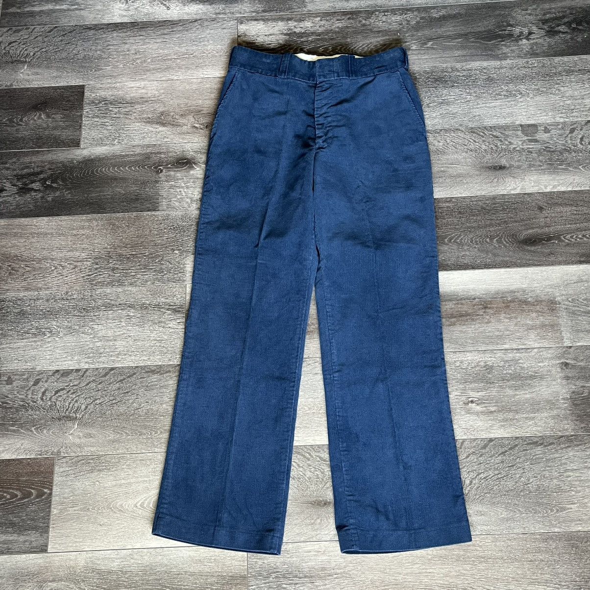 Big Mac Vintage 1980s Big Mac Blue Corduroy Pants Trousures 32x30 Size US 32 / EU 48 - 1 Thumbnail