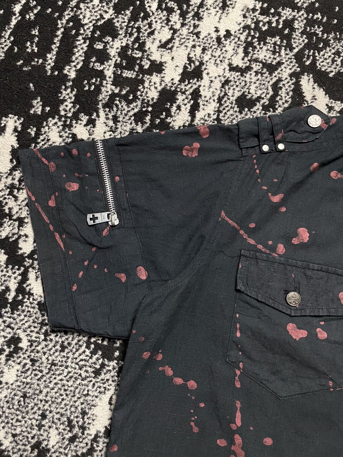 Japanese Brand × Vintage Vintage y2k bernings sho skull poem gothic punk button up Size US L / EU 52-54 / 3 - 5 Thumbnail
