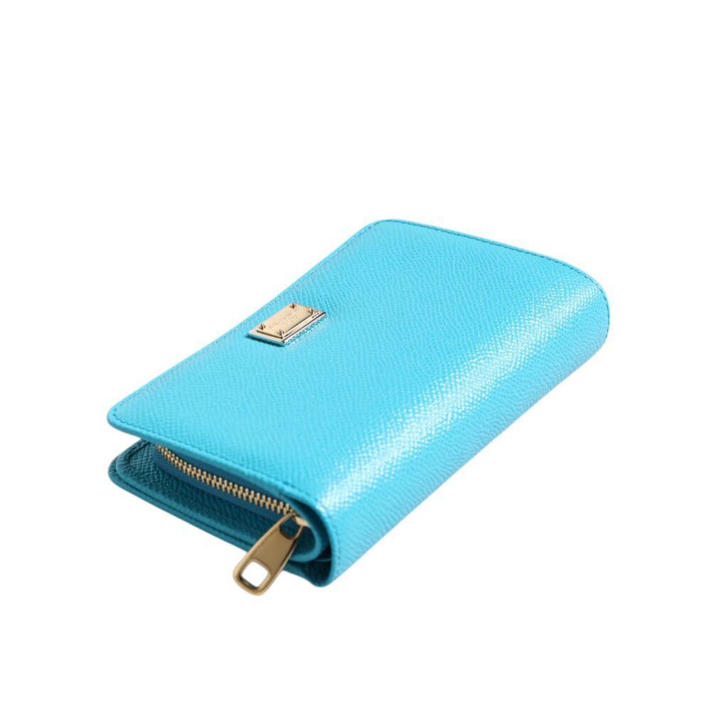 Dolce & Gabbana Dolce & Gabbana Light Blue Leather Bifold Continental Clutch Size ONE SIZE - 6 Thumbnail