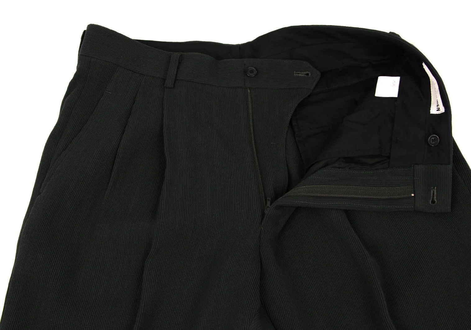 Issey Miyake Wool Two-Tuck Ribbed Pants in Deep Green XL Size US 38 / EU 54 - 6 Thumbnail
