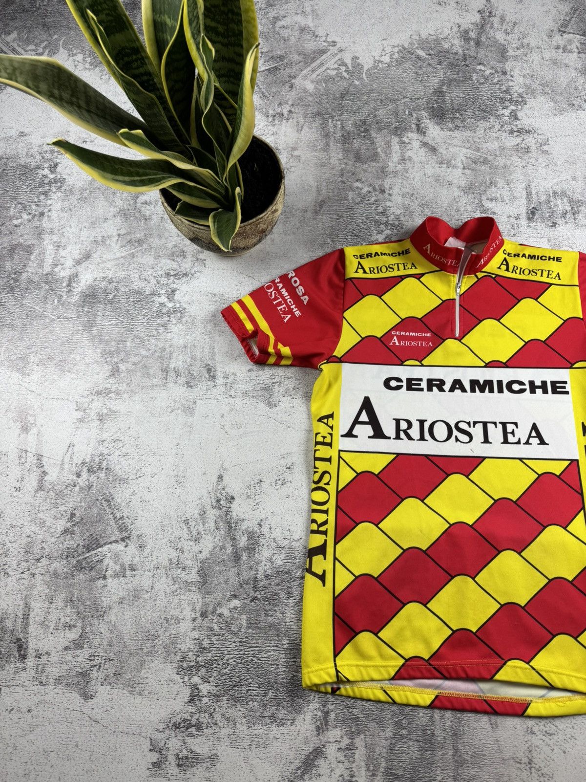 Vintage Vintage Cycling ARIOSTEA Ceramich 1990 Trek Bike Men’s Velo Jersey T Shirt Kit Size US L / EU 52-54 / 3 - 2 Thumbnail