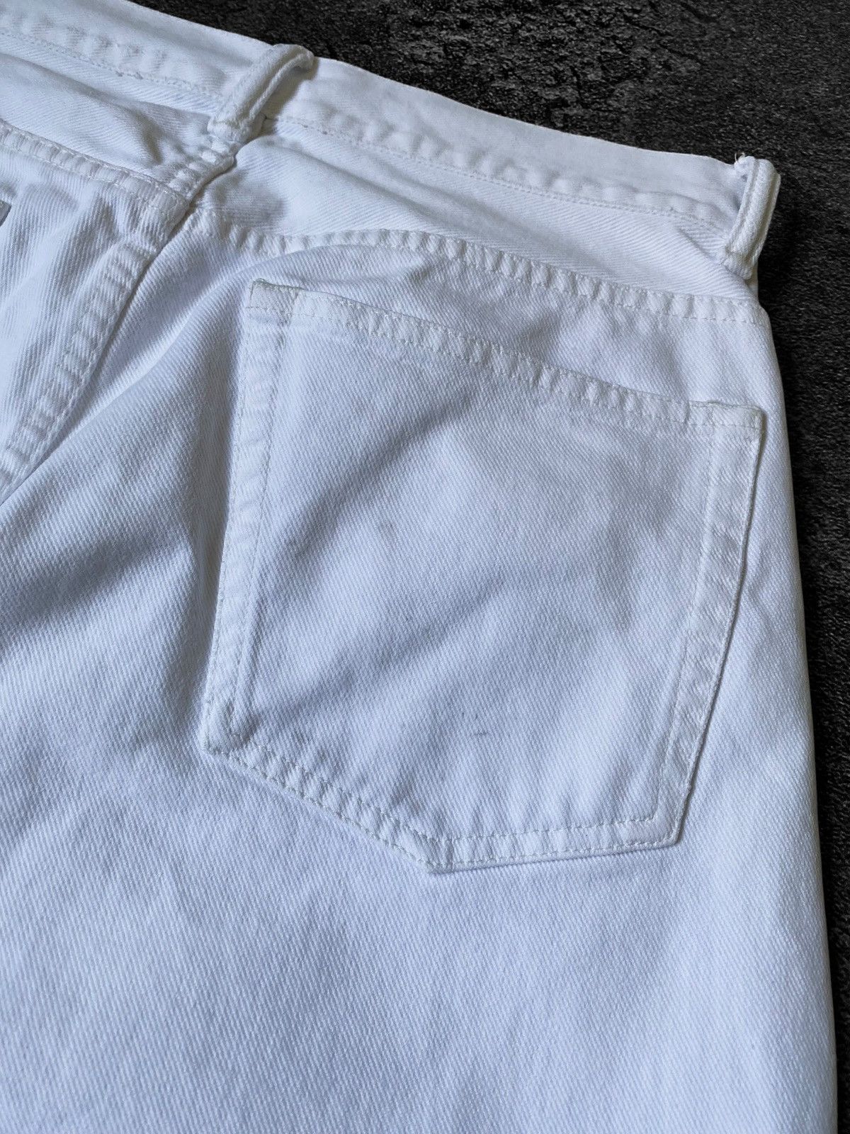 Our Legacy Our Legacy first cut worn white ripped hem jeans pants Size US 30 / EU 46 - 7 Thumbnail