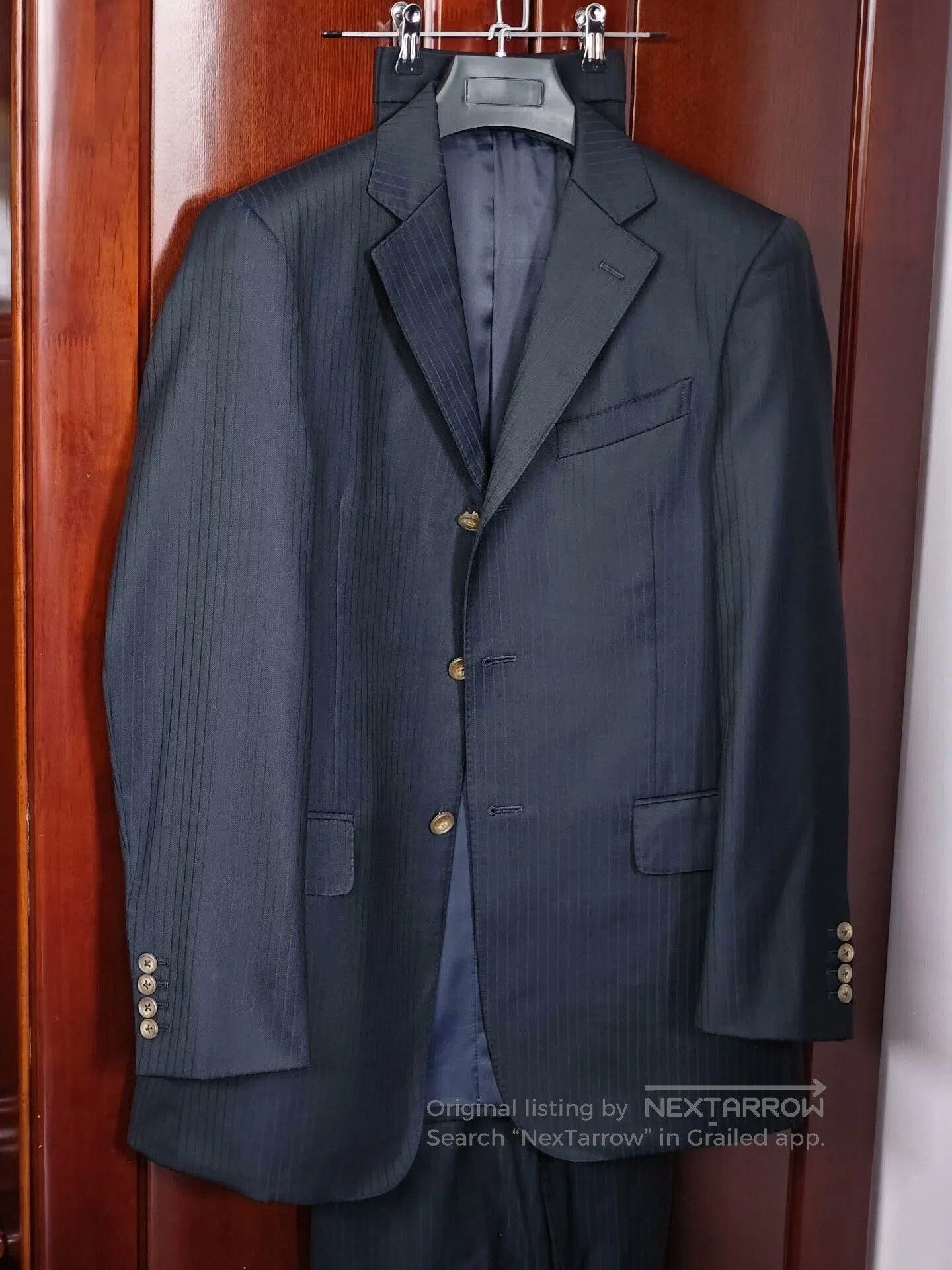 Japanese Brand Custom British Wool Suit Set. Size US M / EU 48-50 / 2 - 1 Thumbnail