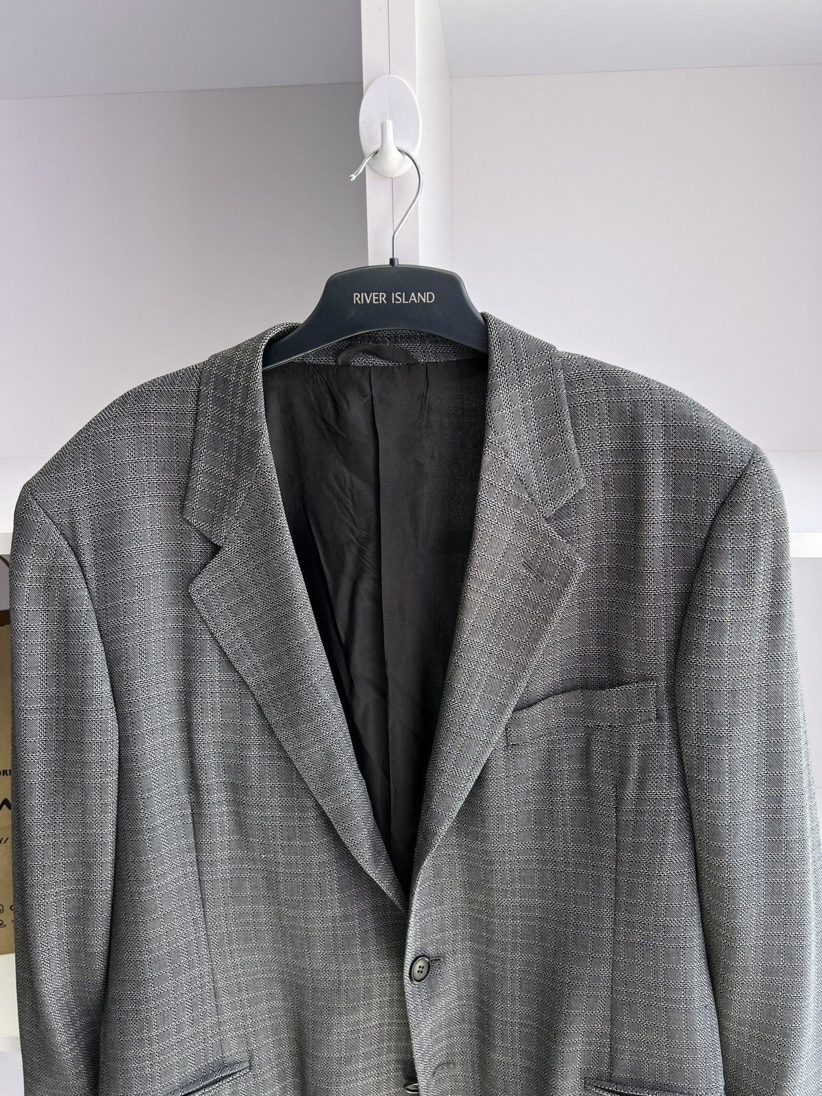Giorgio Armani × Vintage Vintage Giorgio Armani Gray Blazer Size 52L - 5 Thumbnail