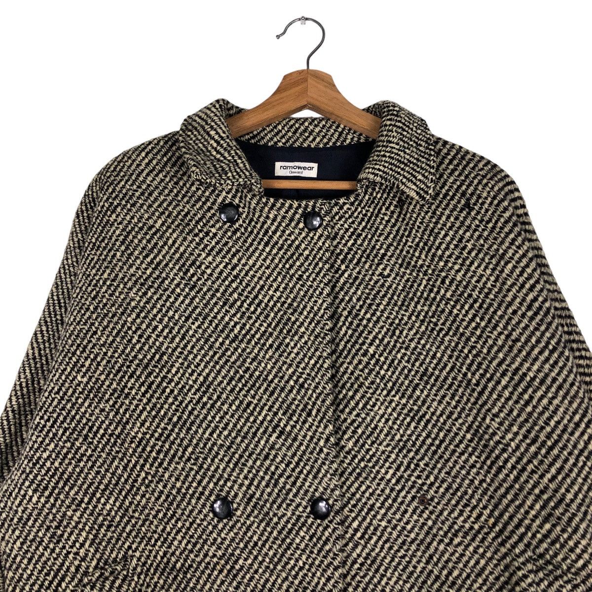 Japanese Brand 🔥Rich Grey - Fly Long Jacket Wool Herringbone Issey Miyake Size US M / EU 48-50 / 2 - 3 Thumbnail