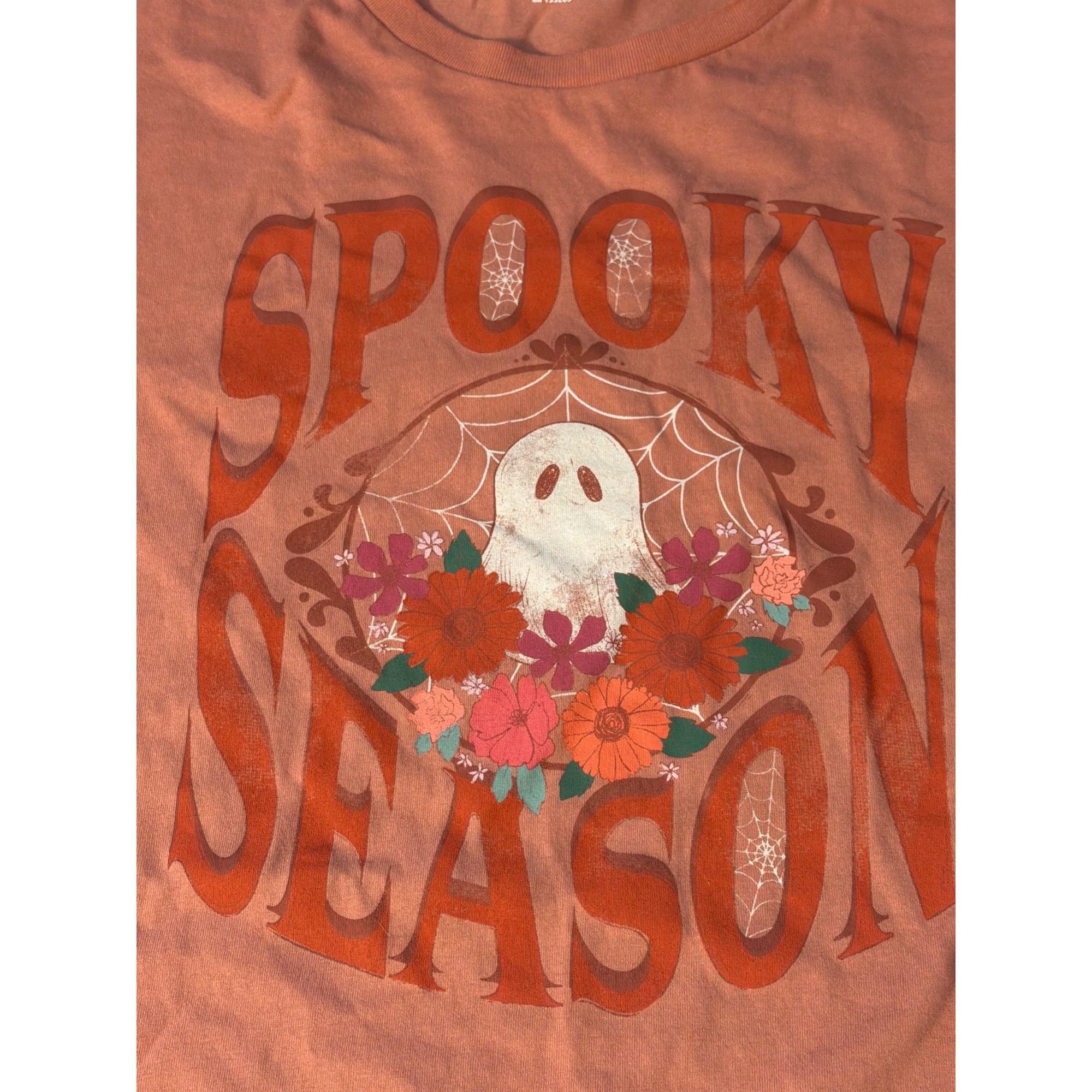 Other Spooky Season Halloween Ghost Floral Graphic Tee Shirt Salmo Size XXL / US 16-18 / IT 52-54 - 1 Thumbnail