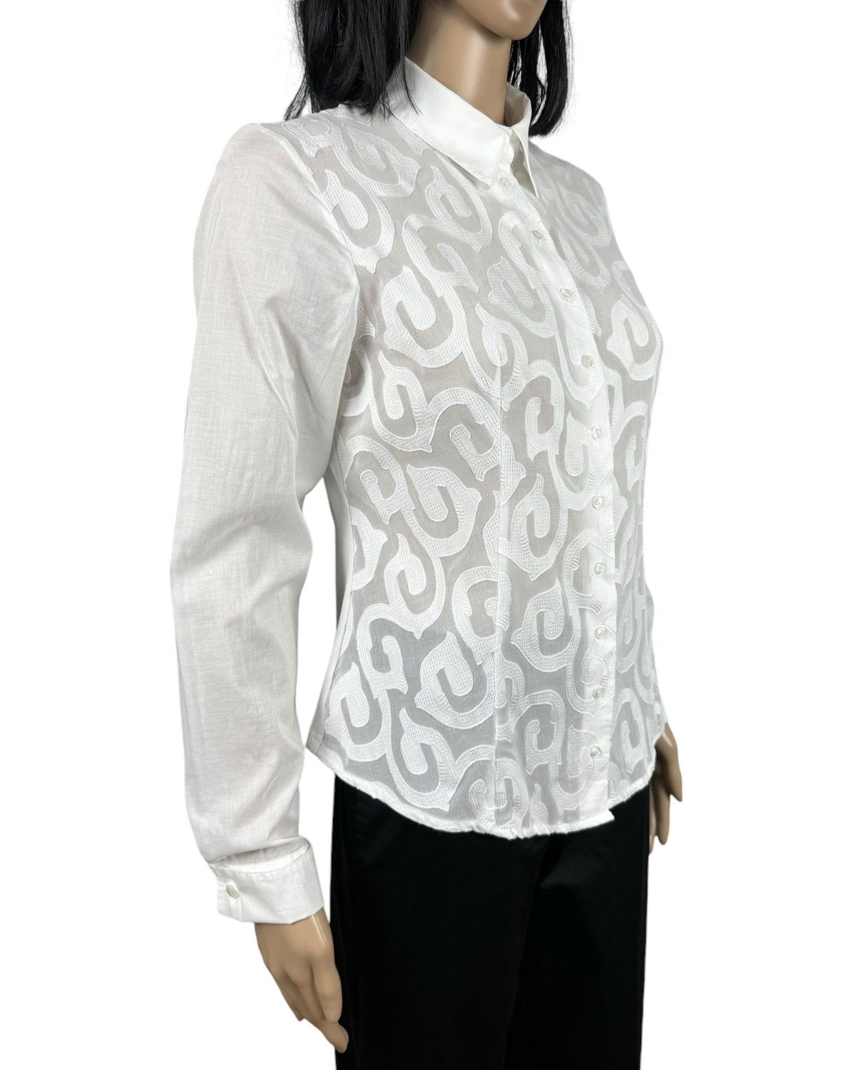 ANNE FONTAINE Anne Fontaine Embroidered Shirt Button Up size 42 Size M / US 6-8 / IT 42-44 - 2 Thumbnail