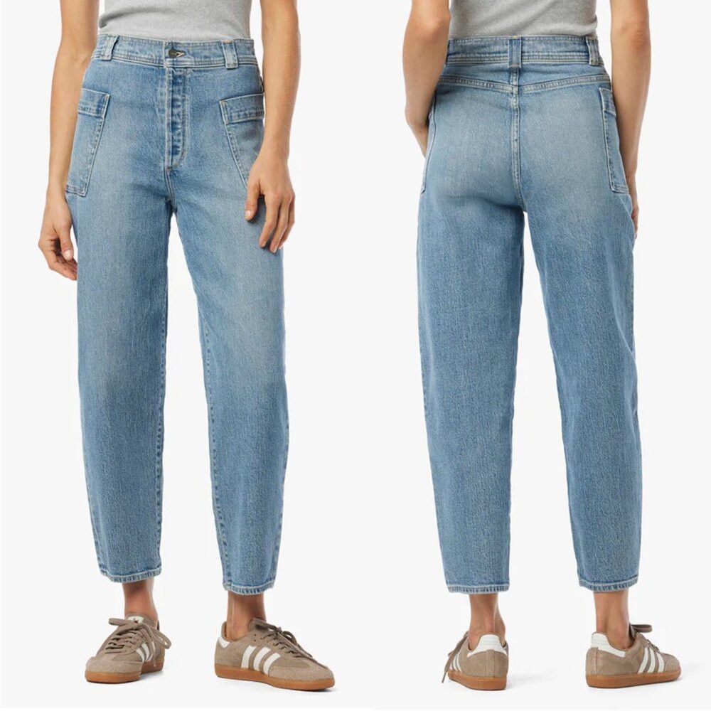 Joe's NWT New $198 Joe's Pheobe Patch Pocket Barrel Leg Jeans In Size 27" / US 4 / IT 40 - 1 Thumbnail