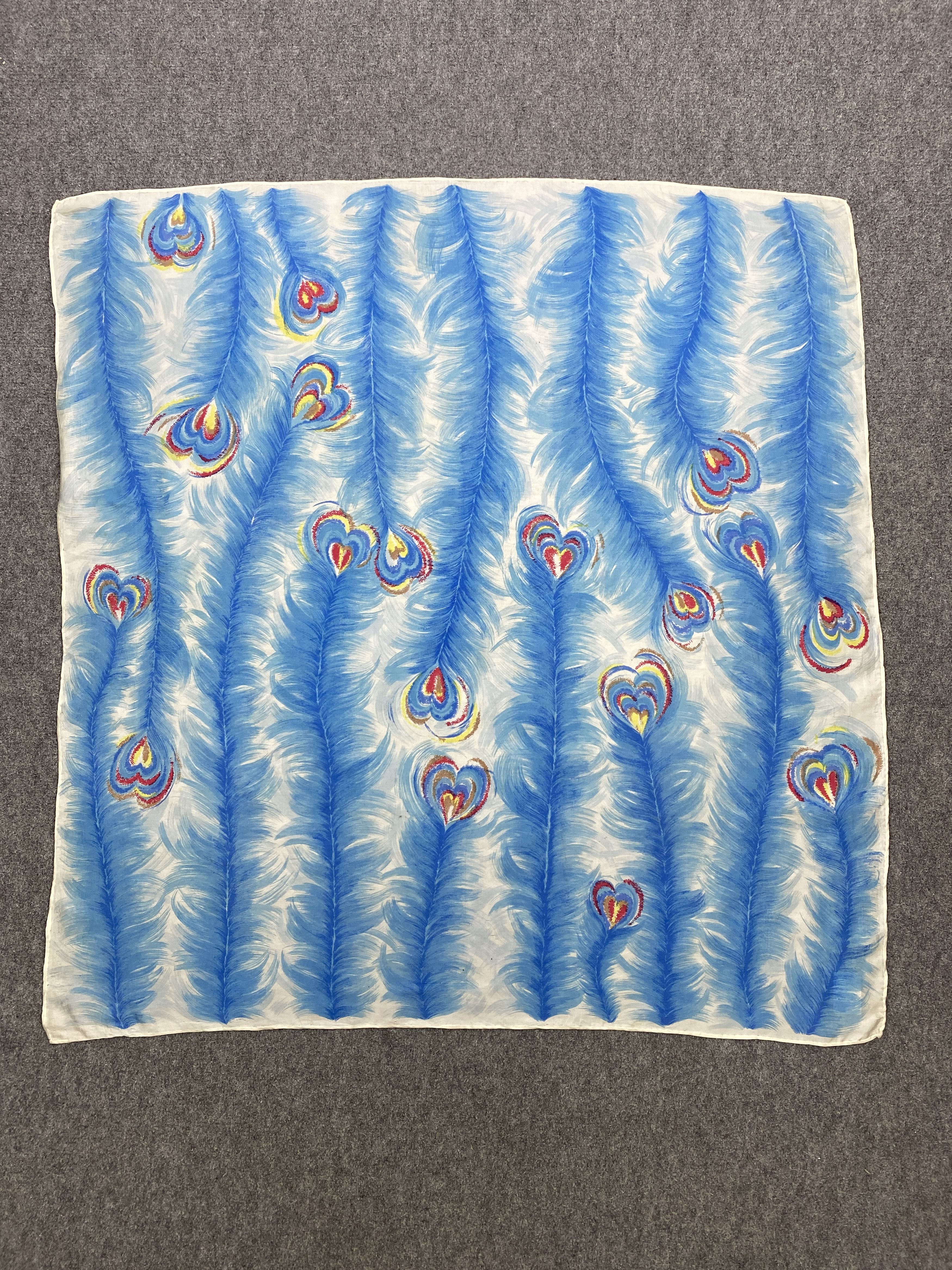 Japanese Brand Vintage Japan Brand Heart Silk Scarf SN0162 Size ONE SIZE - 3 Thumbnail