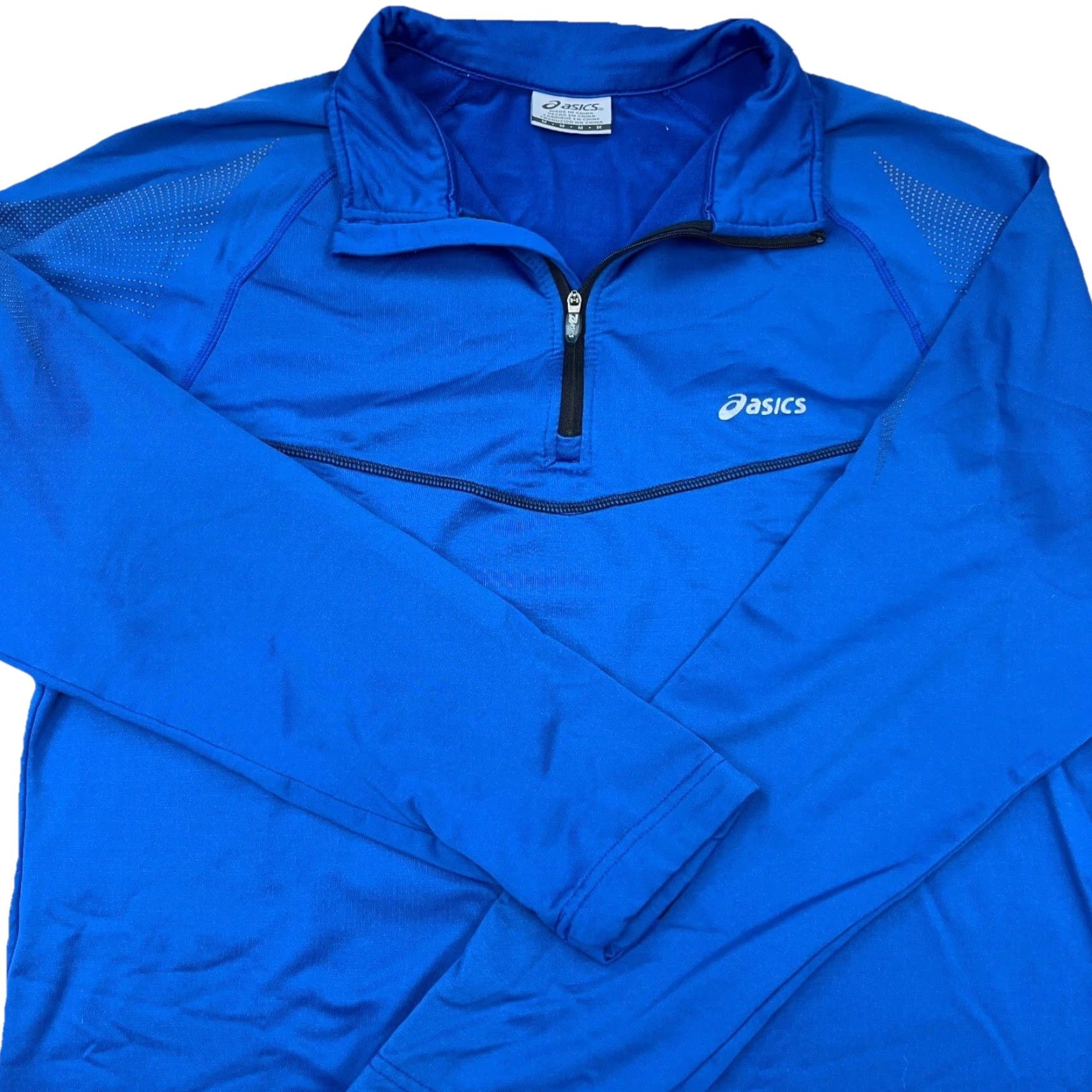 Asics Asics Sweatshirt Men Medium Blue Pullover Quarter Zip Sweater Performance Run Size US M / EU 48-50 / 2 - 2 Thumbnail