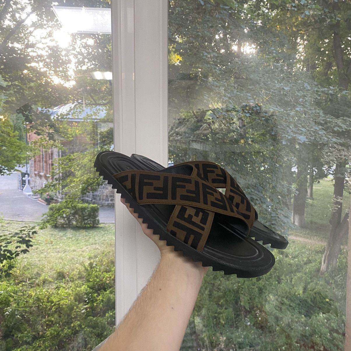 Fendi Fendi FF Sliders Size US 10 / EU 43 - 1 Thumbnail