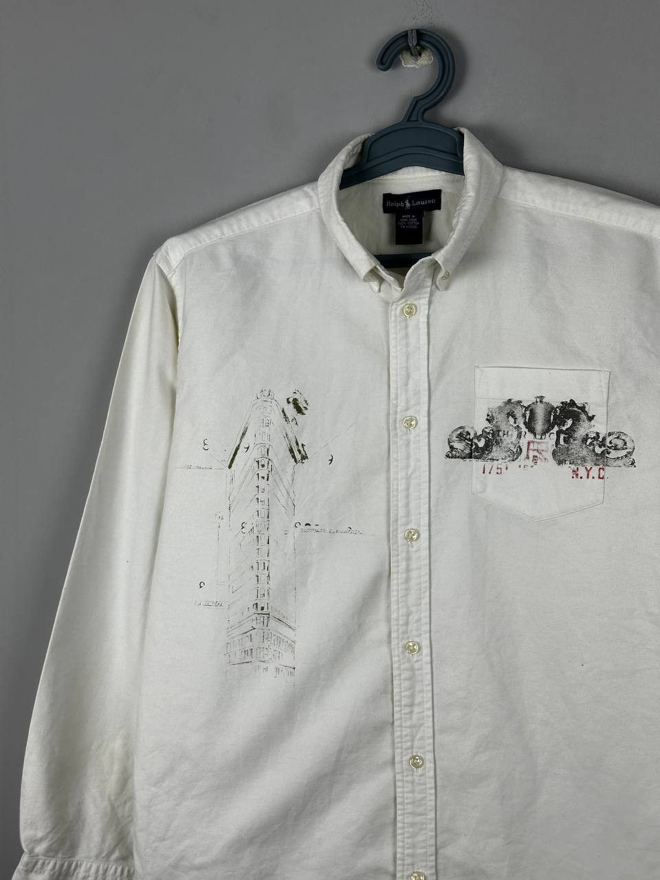 Polo Ralph Lauren Vintage Polo Ralph Lauren Oxford Printed Shirt Size US M / EU 48-50 / 2 - 3 Thumbnail