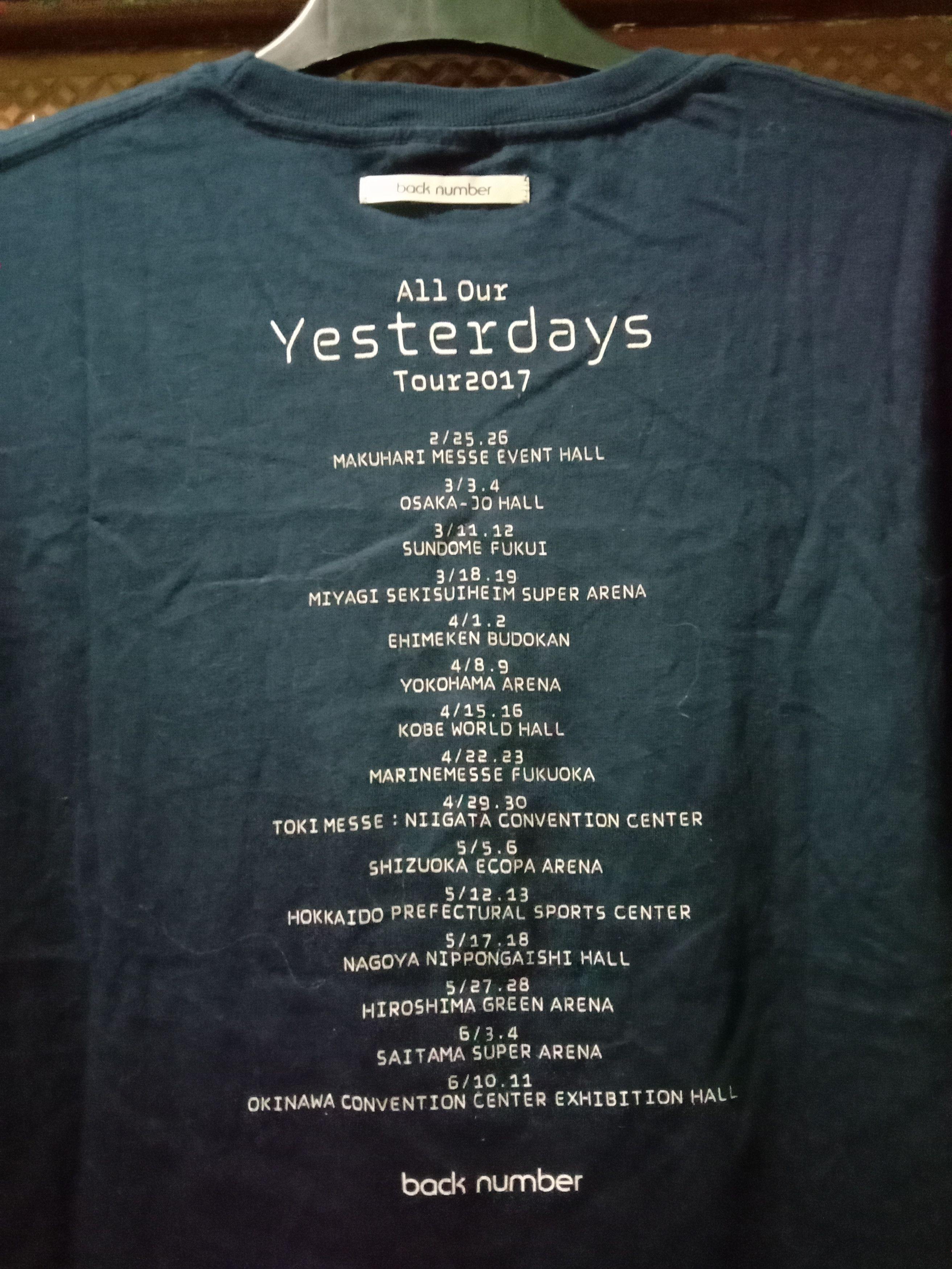 Japanese Brand T-shirt Back Number Arena Tour "All Our Yesterday" Original Size US L / EU 52-54 / 3 - 3 Thumbnail