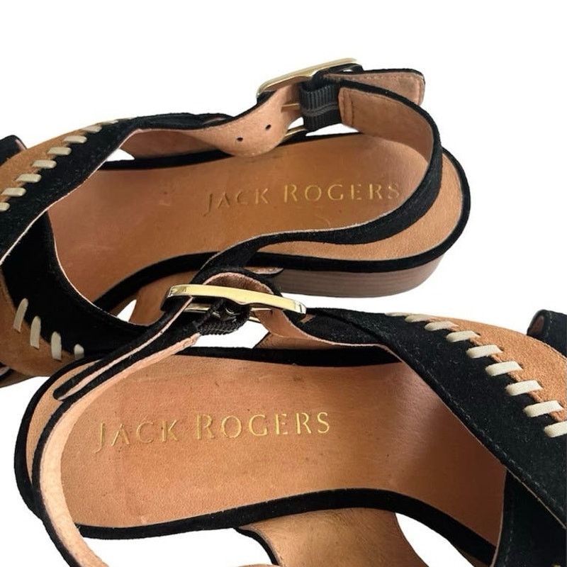 Jack Rogers Jack Rogers Amelia City Block stitched suede heel sandals Size US 7.5 / IT 37.5 - 9 Thumbnail