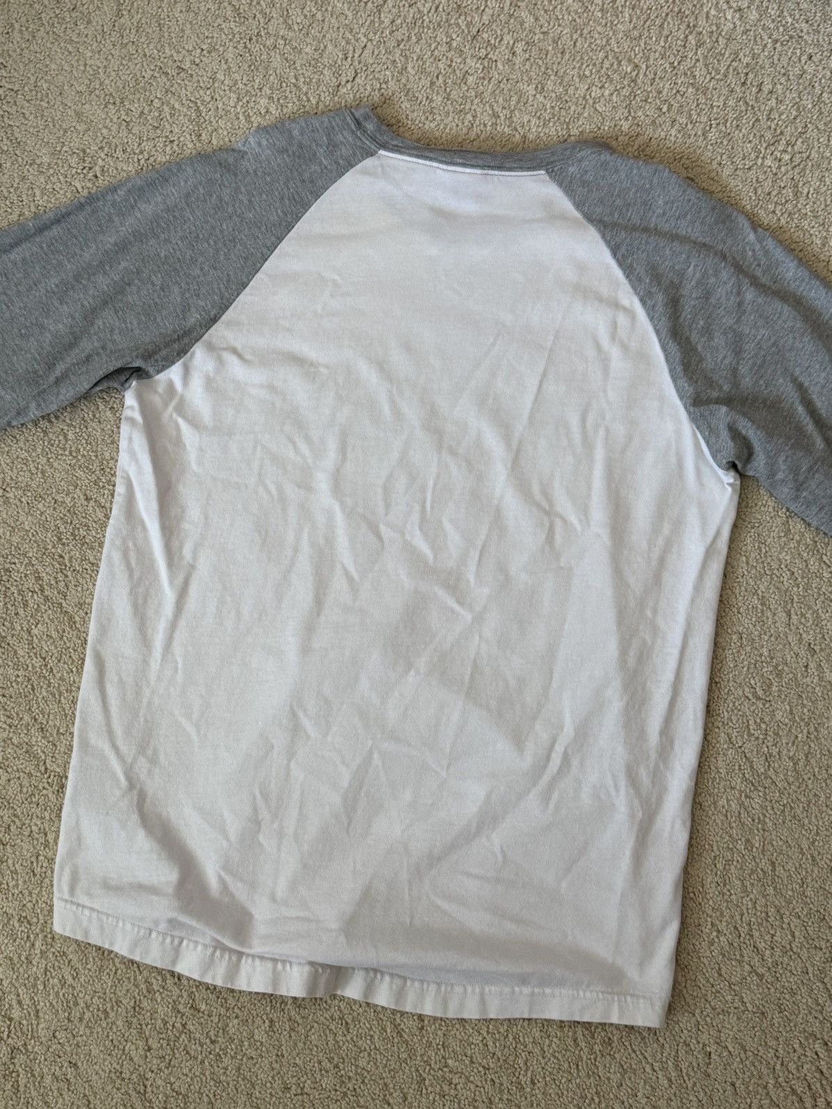 Nike × Vintage Men's Nike Air 3/4 Sleeve Grey White Shirt Lebron Wore Size US M / EU 48-50 / 2 - 5 Thumbnail