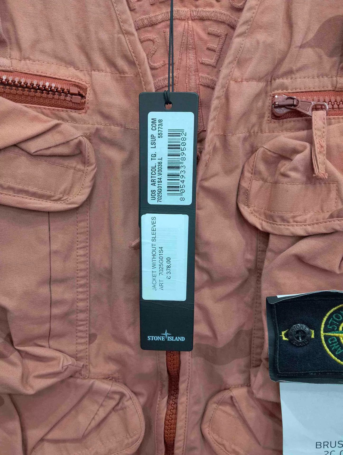 Stone Island STONE ISLAND SS19 Solid V-neck Multi-Pocket Vest L Size US L / EU 52-54 / 3 - 6 Thumbnail