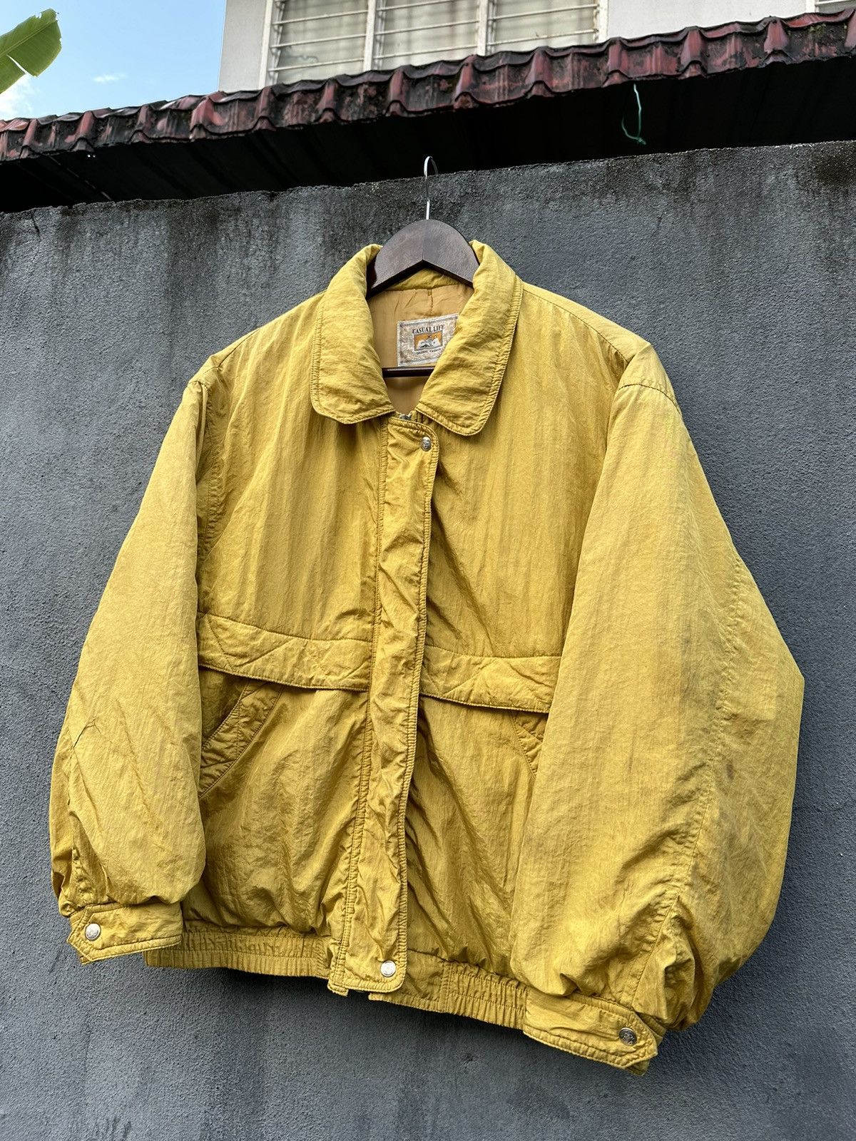 Vintage 👹Vintage Casual Life Multi Pocket Yellow Bomber Jacket Size US S / EU 44-46 / 1 - 6 Thumbnail