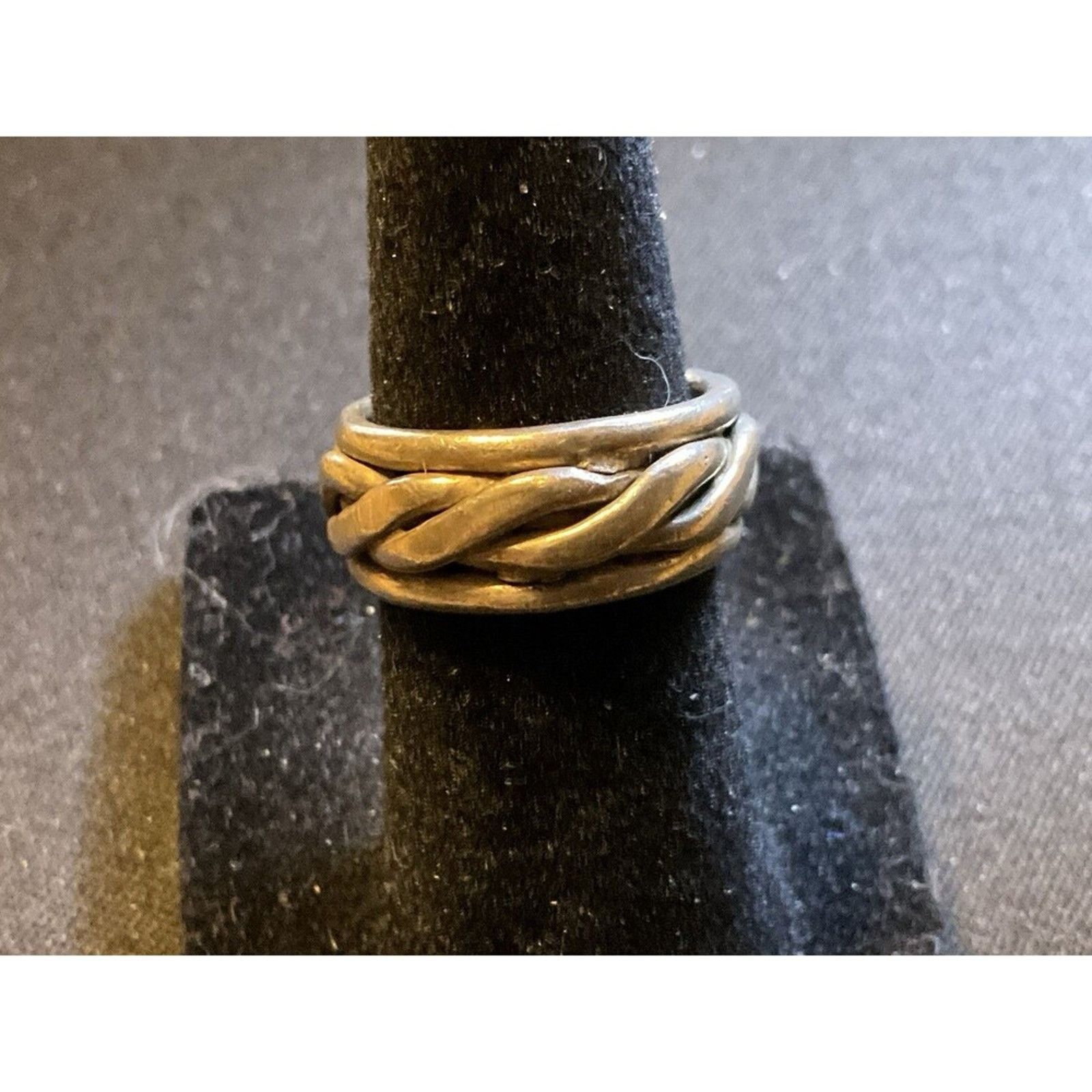 Other Tested 925 Sterling Silver Rope Band Ring Size 5 Size ONE SIZE - 1 Thumbnail