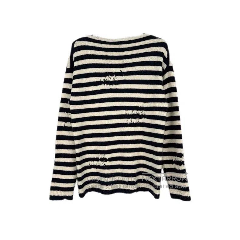 Dior Dior Dark blue and white striped embroidery bee destructio Size XS / US 0-2 / IT 36-38 - 2 Thumbnail