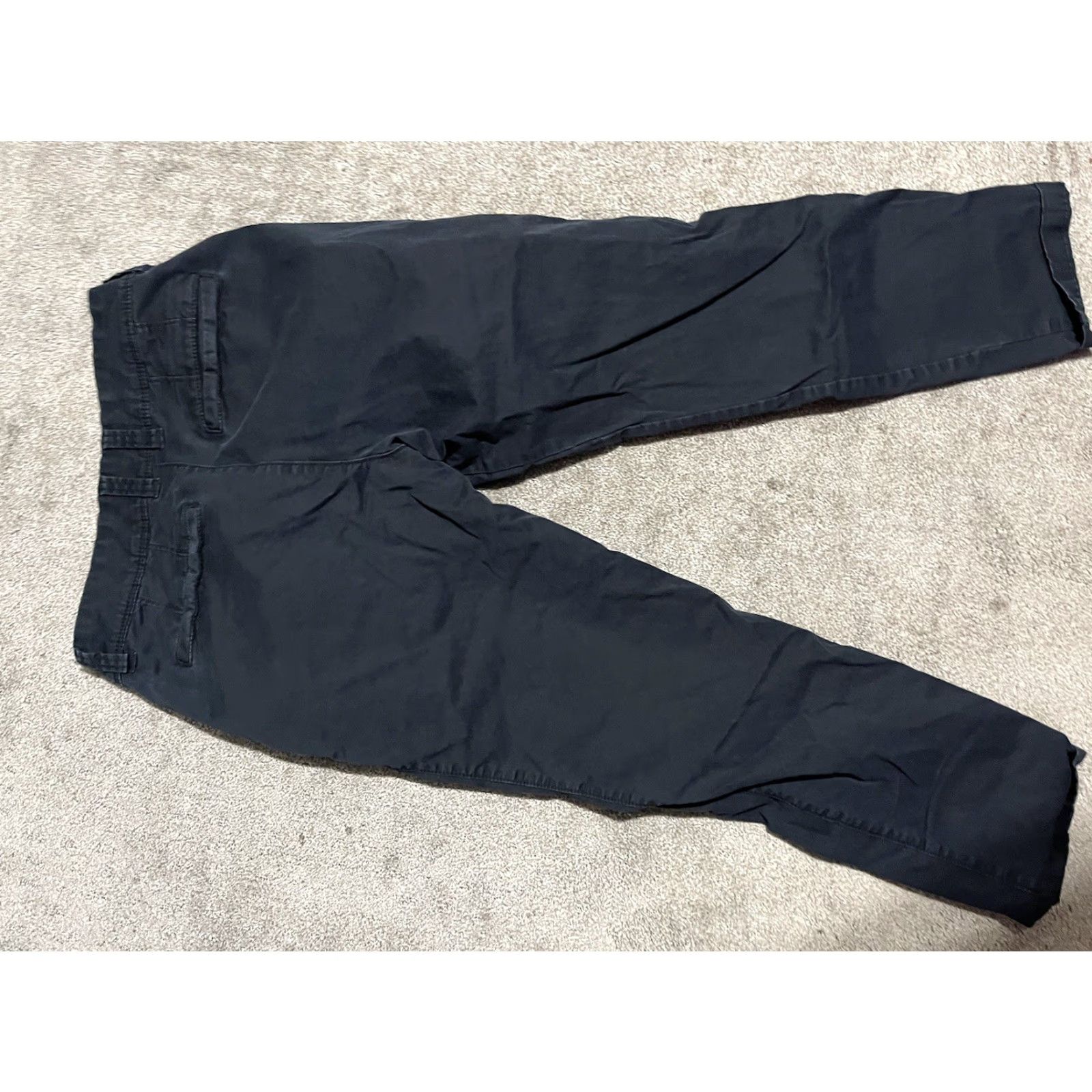 Old Navy VINTAGE Old Navy Women's Chino Pants Regular Size 2 Mid Rise Khaki Stretch Black Boyfriend style Size 26" / US 2 / IT 38 - 3 Thumbnail