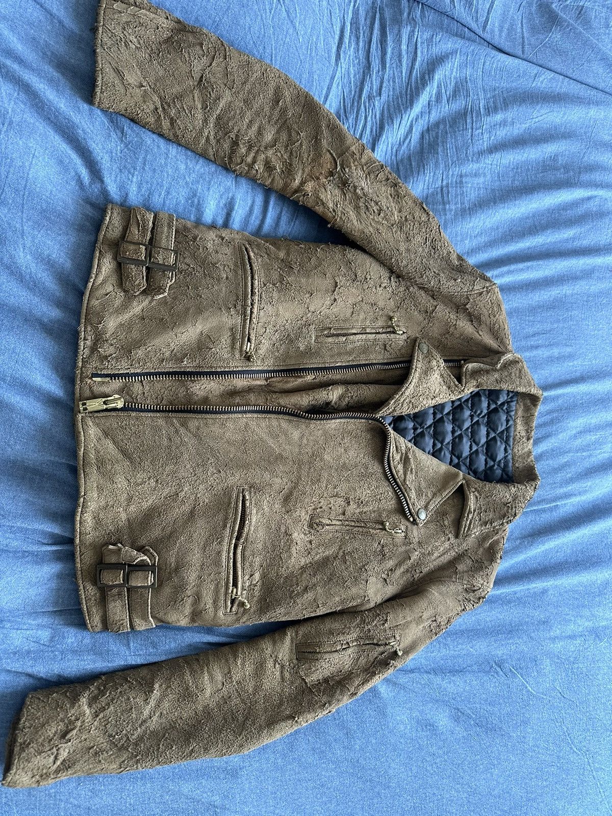 Blackmeans As new rare Blackmeans distressed tan Mens leather jacket Size US L / EU 52-54 / 3 - 2 Thumbnail