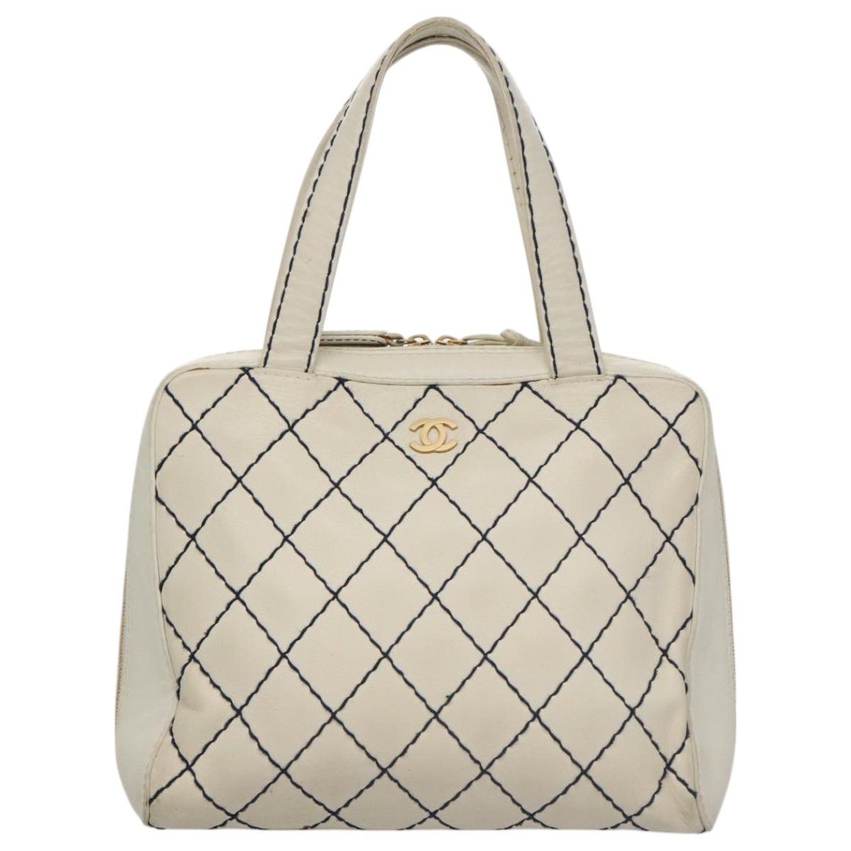 Chanel Wild Stitch White Leather Handbag (Pre-Owned) Size ONE SIZE - 1 Thumbnail