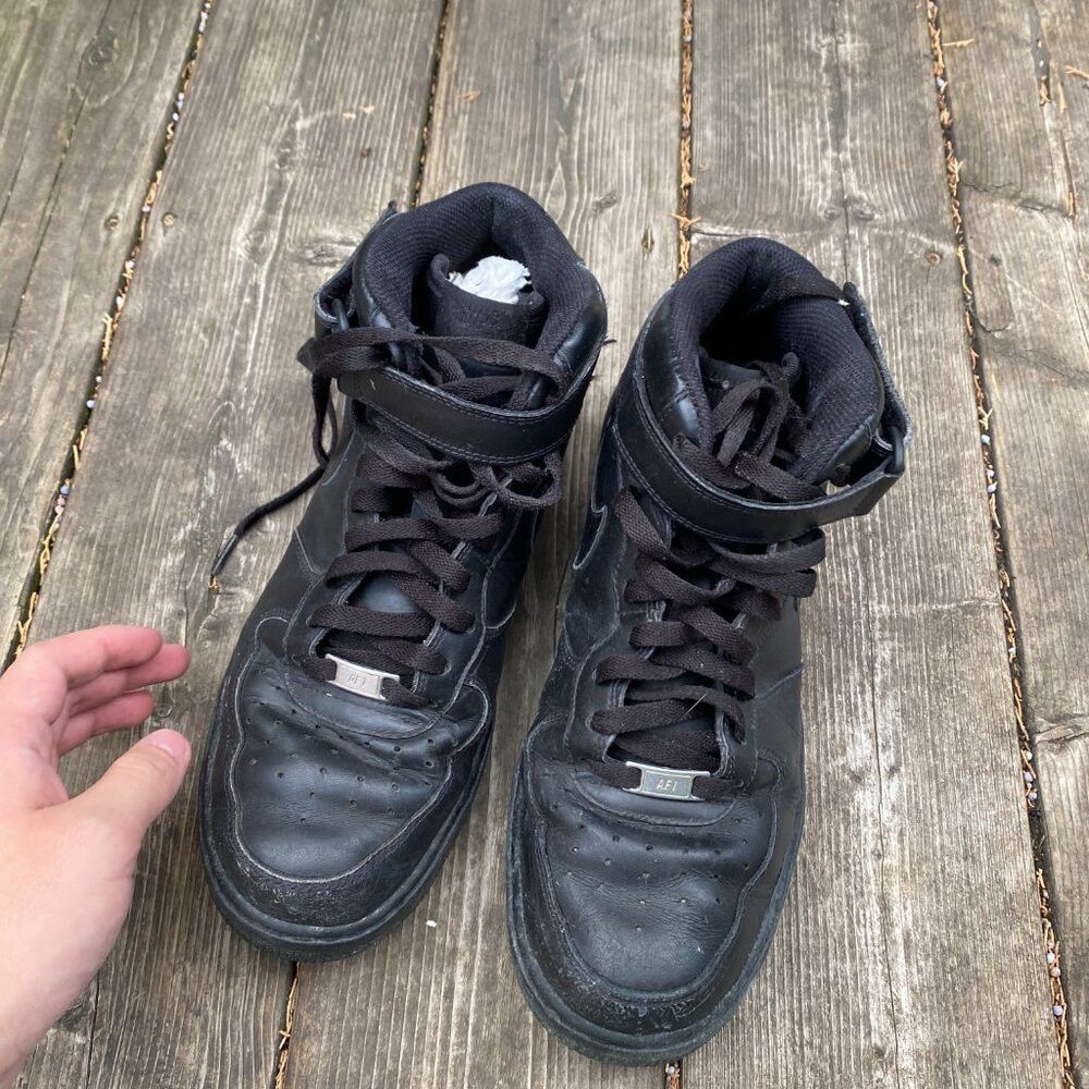 Nike Nike Air Force 1 Mid Black Size 10.5 Size US 10.5 / EU 43-44 - 7 Thumbnail