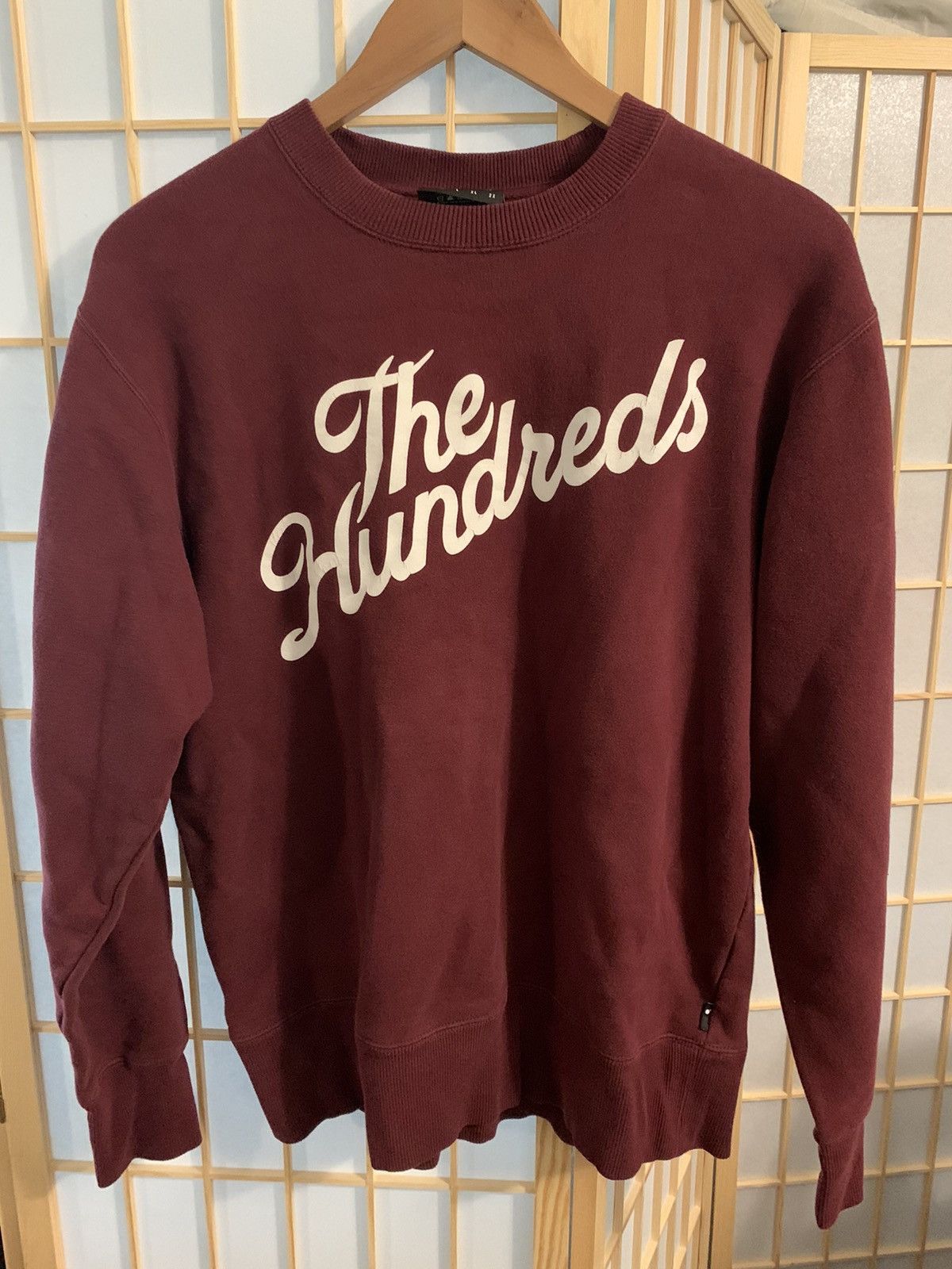 The Hundreds THE HUNDREDS FOREVER SLANT CREW - BURGUNDY MEDIUM Size US M / EU 48-50 / 2 - 2 Thumbnail