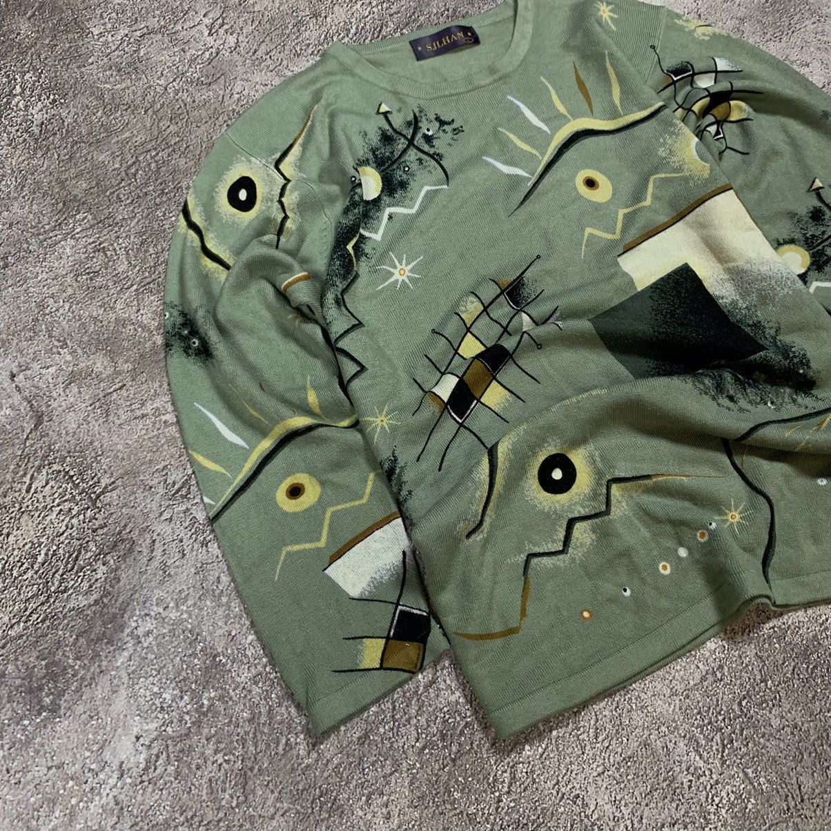 Vintage Vintage Y2K Abstract Graphic Sweater Oversized Rave Indie L Size US L / EU 52-54 / 3 - 2 Thumbnail