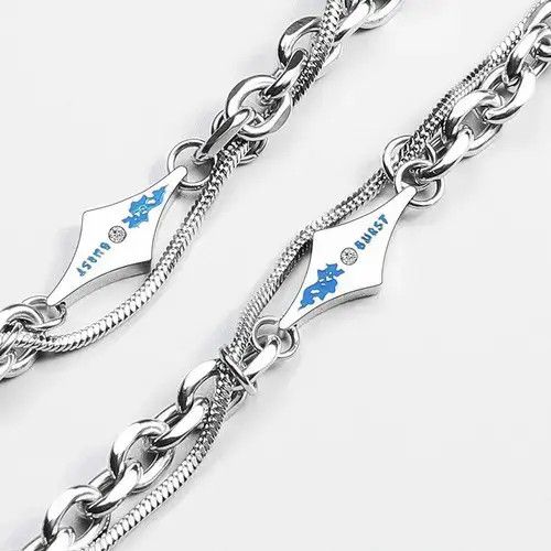 Other Double Layer Titanium Steel Link Chain Bracelet for Men Size ONE SIZE - 2 Thumbnail