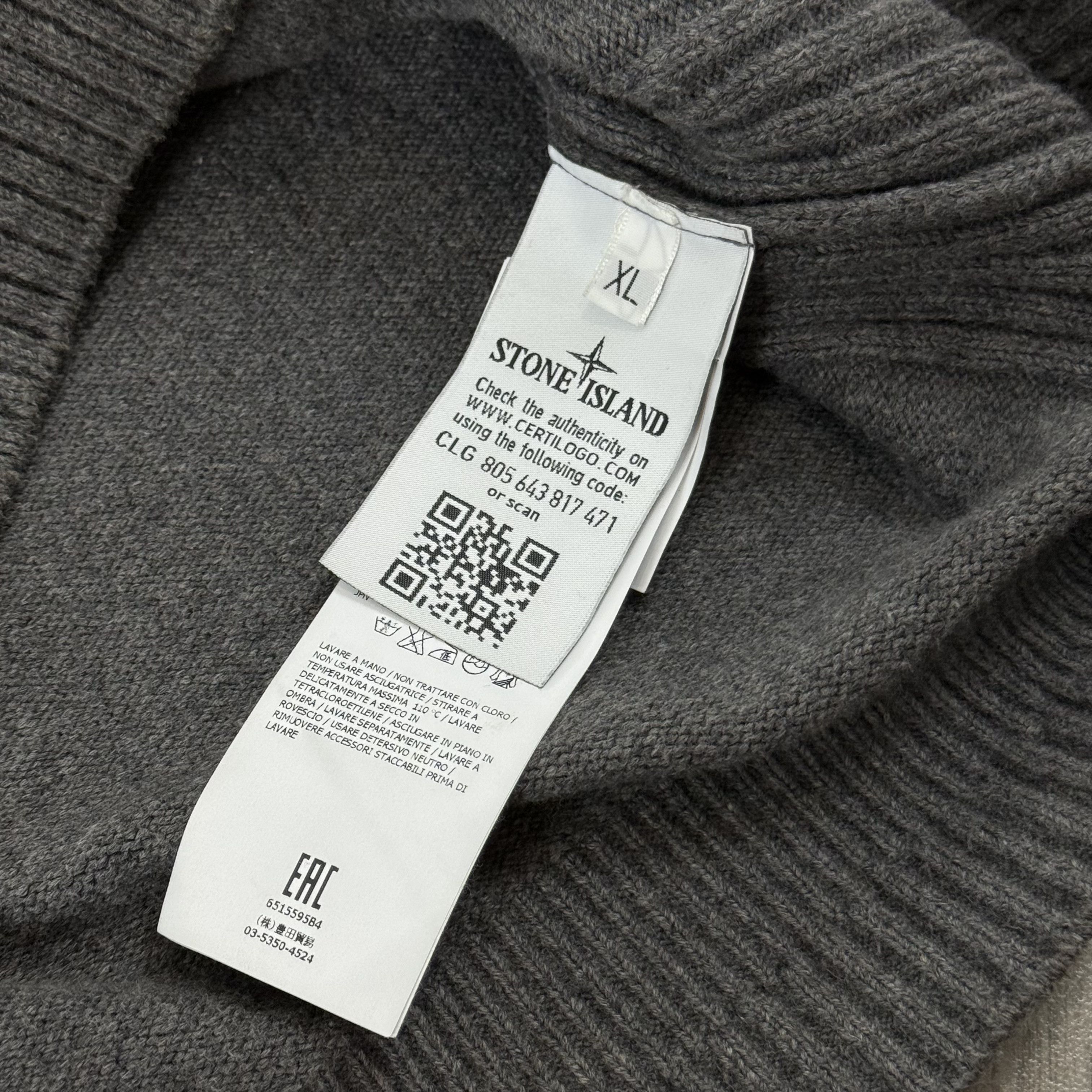 Stone Island Stone Island Wool Half Zip Button Grey Knit Sweater Size US XL / EU 56 / 4 - 15 Thumbnail