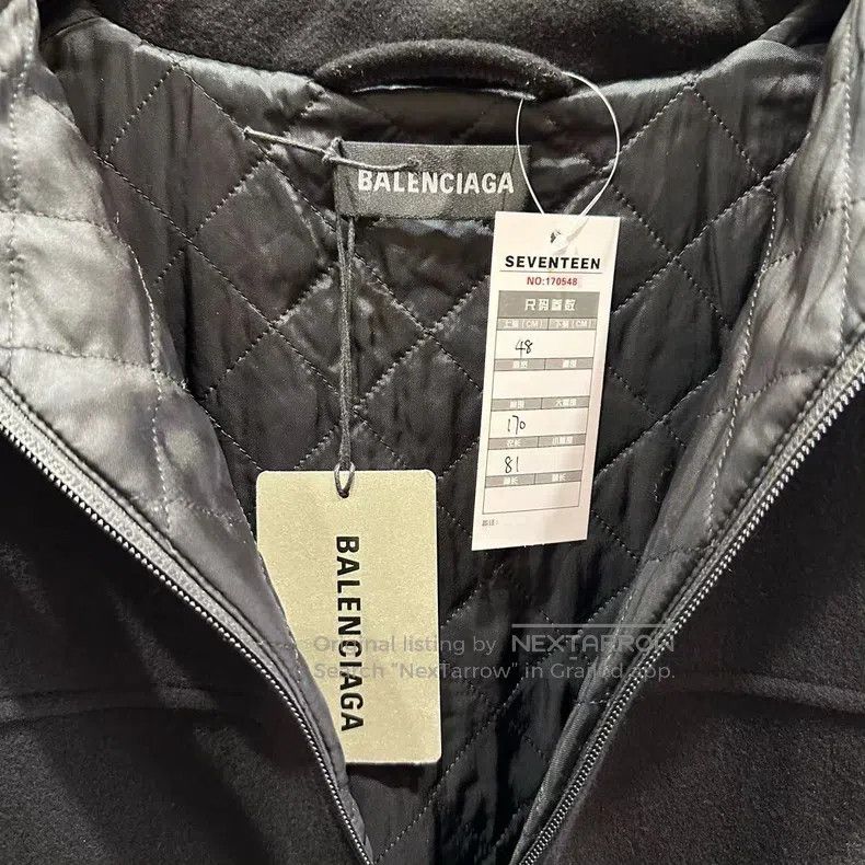 Balenciaga Balenciaga Black Fleece Cotton Padded Jacket Size US M / EU 48-50 / 2 - 4 Thumbnail