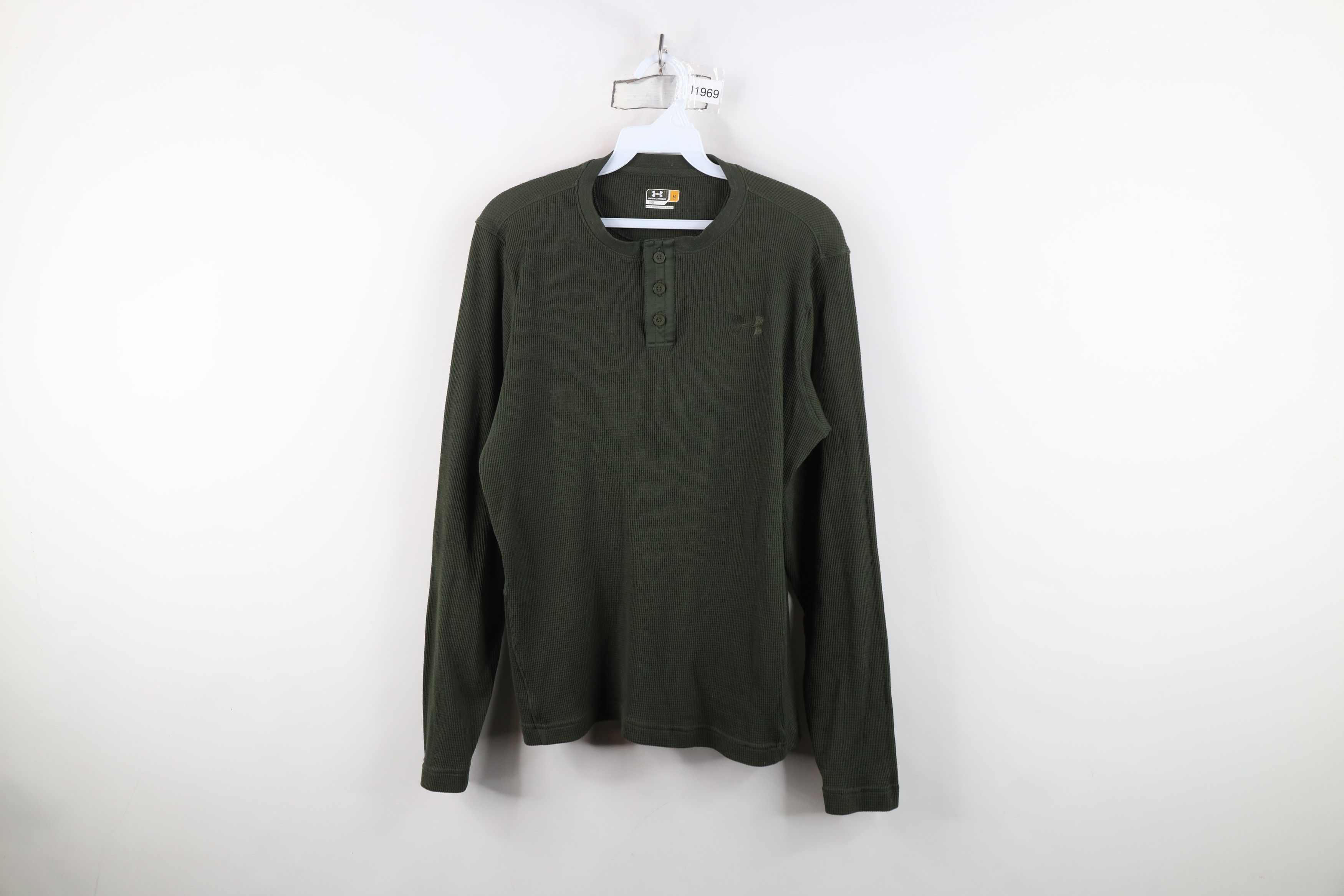 Under Armour Under Armour Thermal Waffle Knit Long Sleeve Henley T-Shirt Size US M / EU 48-50 / 2 - 1 Thumbnail