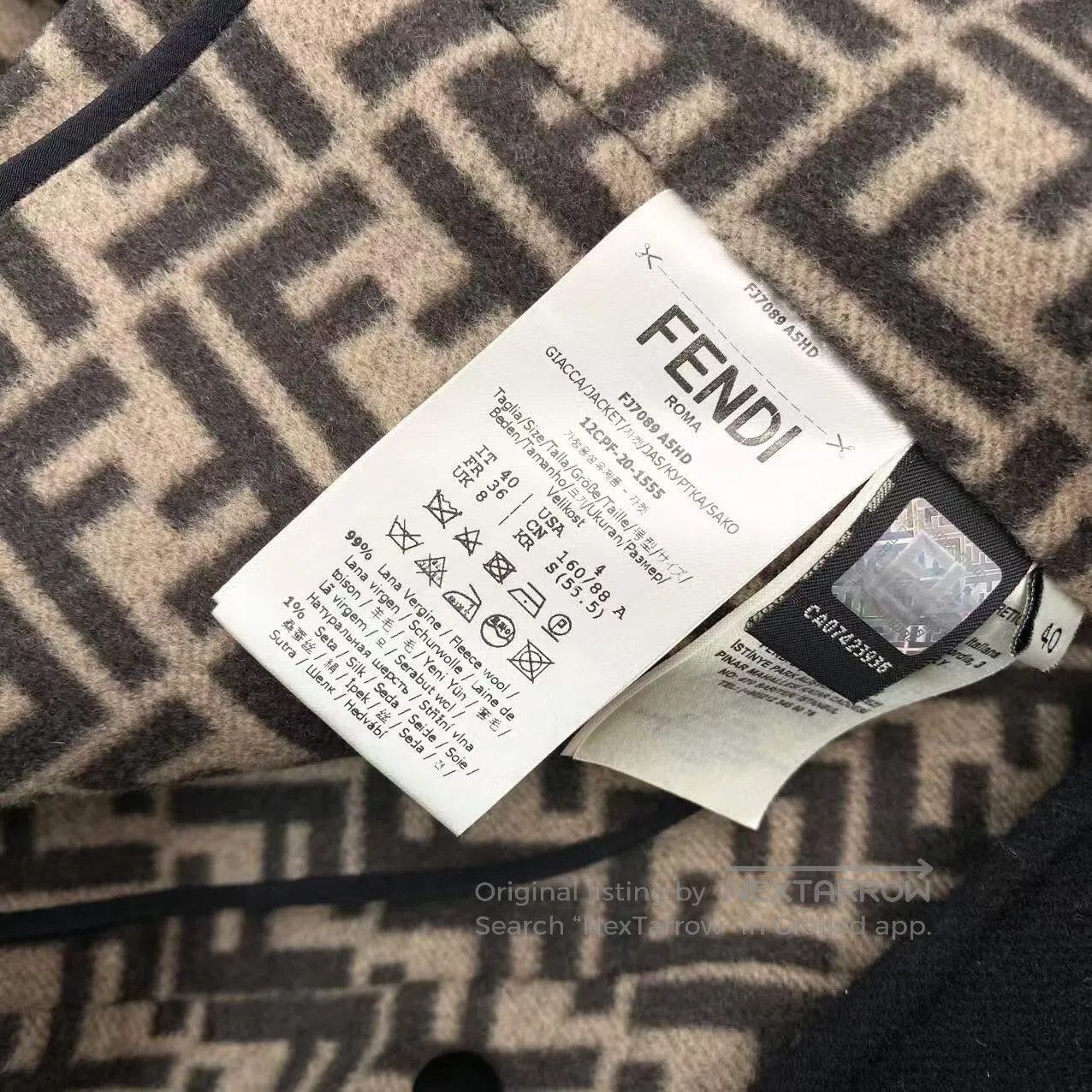 Fendi Fendi The inside is full of printed jackets| Size XS / US 0-2 / IT 36-38 - 4 Thumbnail