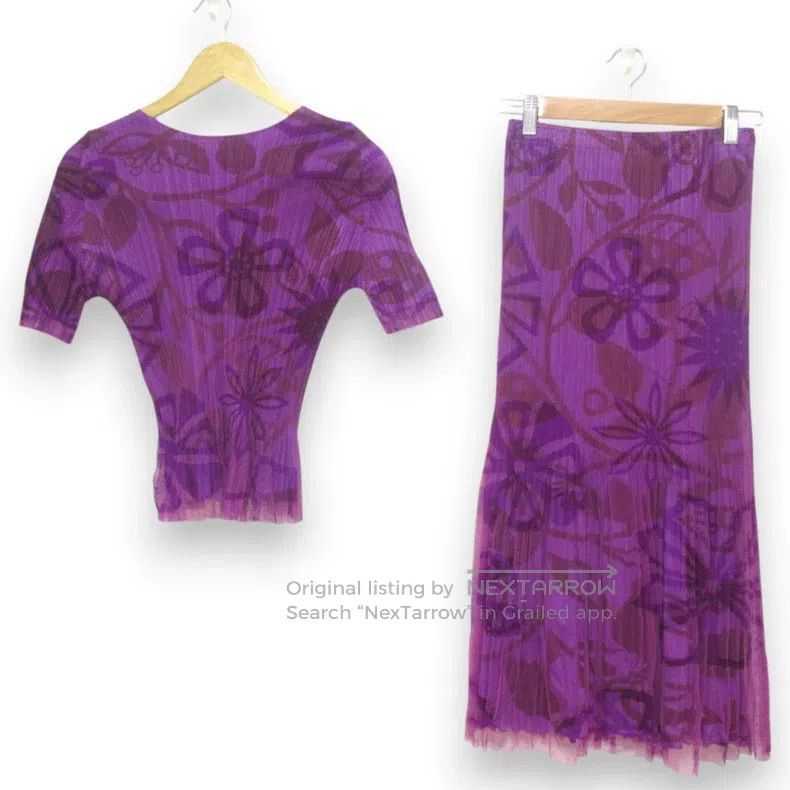 Issey Miyake Issey Miyake Purple Short Sleeve Size M / US 6-8 / IT 42-44 - 2 Thumbnail