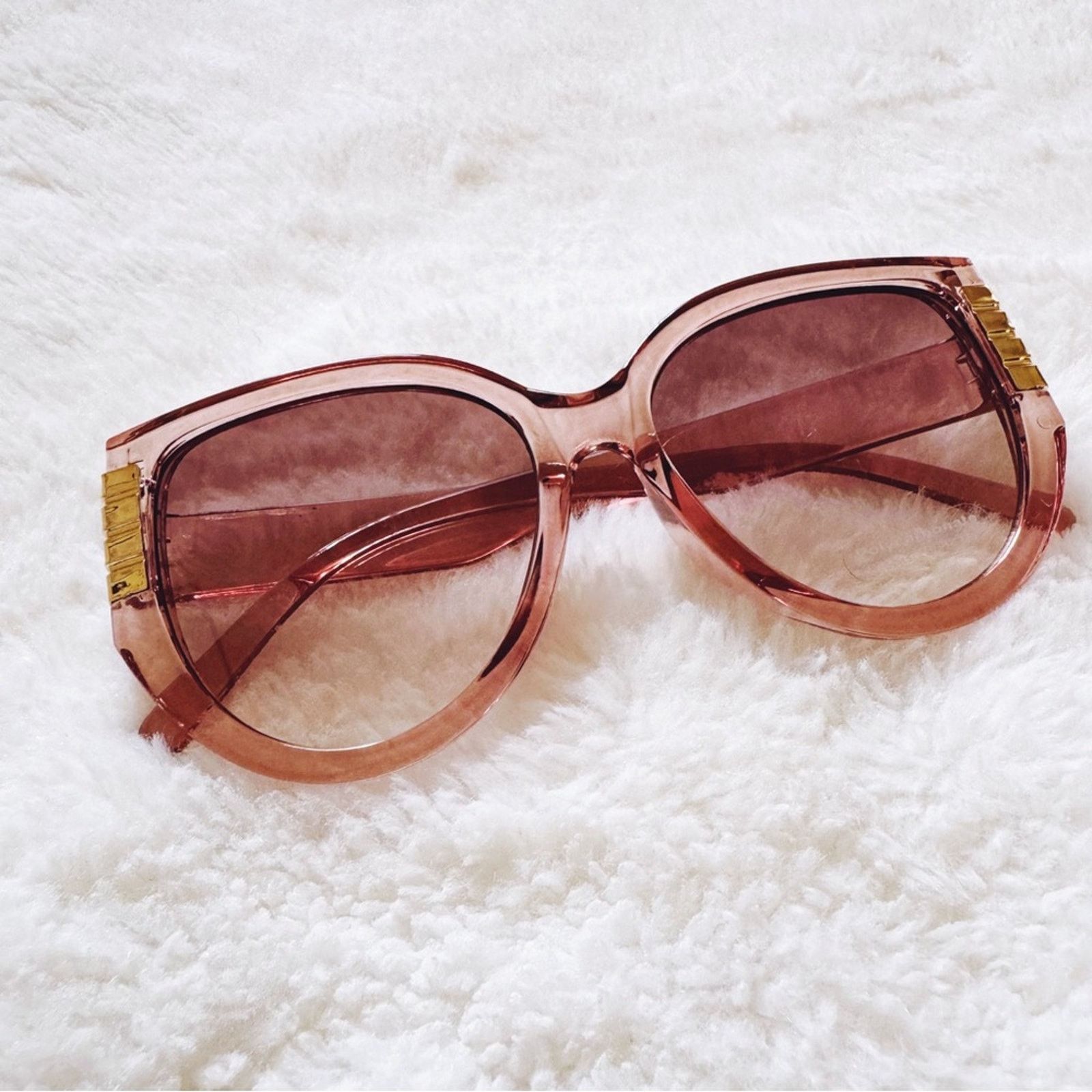 Other Rosy Clear Pink Cat Eye Oversized Sunglasses Size ONE SIZE - 5 Thumbnail