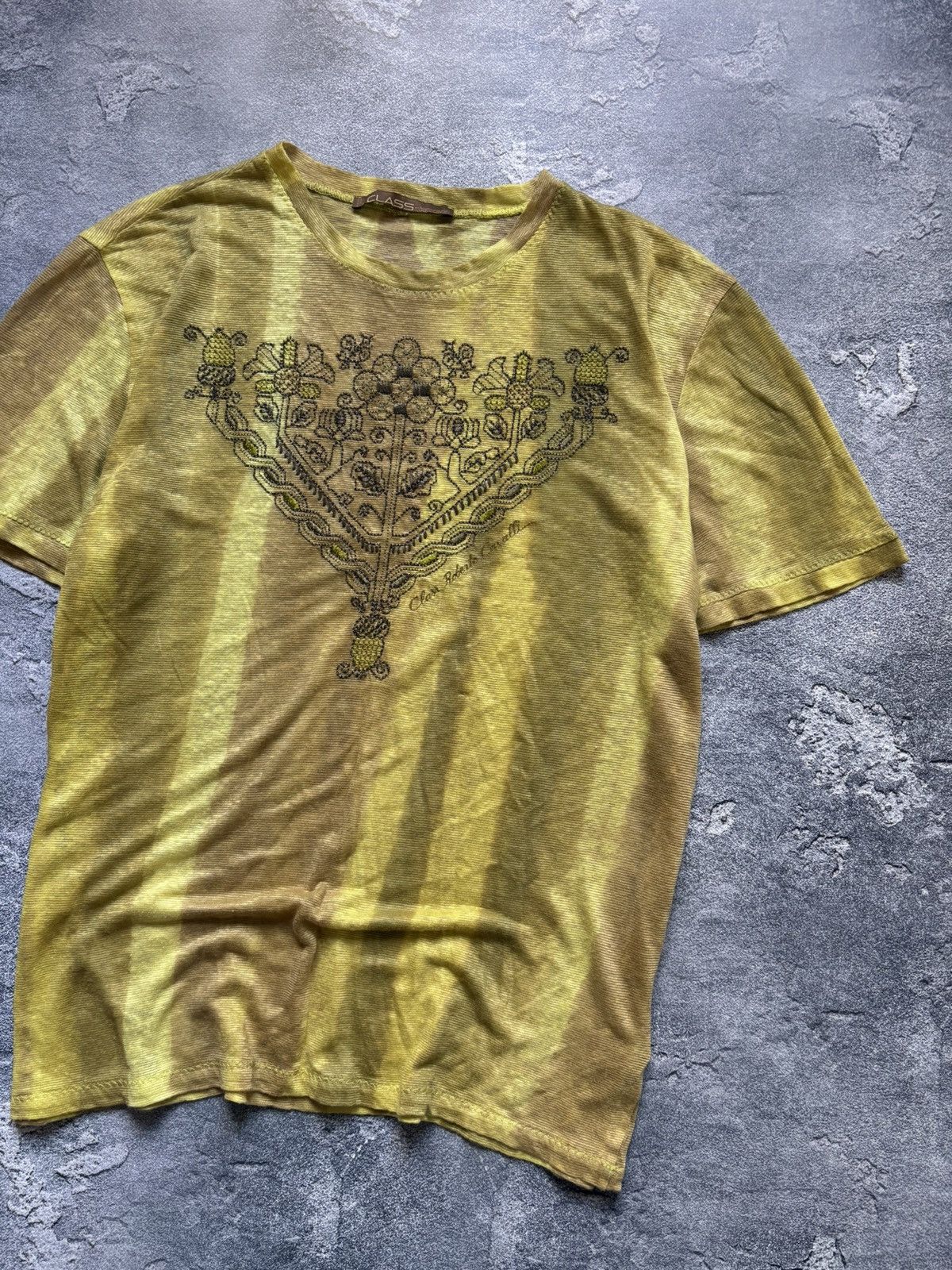 Roberto Cavalli Vintage CLASS Roberto Cavalli Y2K Embroidered Gradient Tee Size XXL / US 16-18 / IT 52-54 - 3 Thumbnail