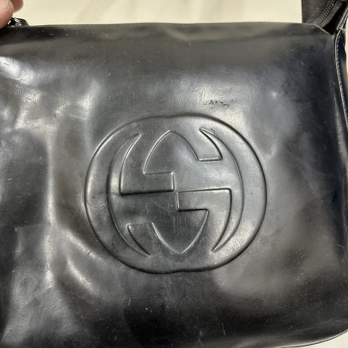 Gucci ‼️LASTDROP‼️VINTAGE GUCCI SOHO ENAMEL PATENT LEATHER HOBO BAG Size ONE SIZE - 5 Thumbnail