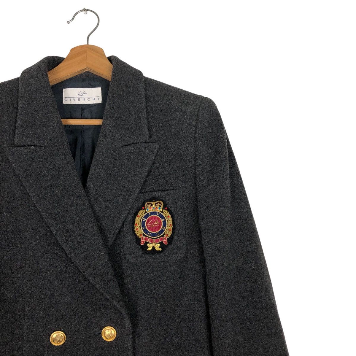 Vintage 🔥Vtg Givenchy Gold Button Wool Double Breast Jacket Coats Size US M / EU 48-50 / 2 - 6 Thumbnail