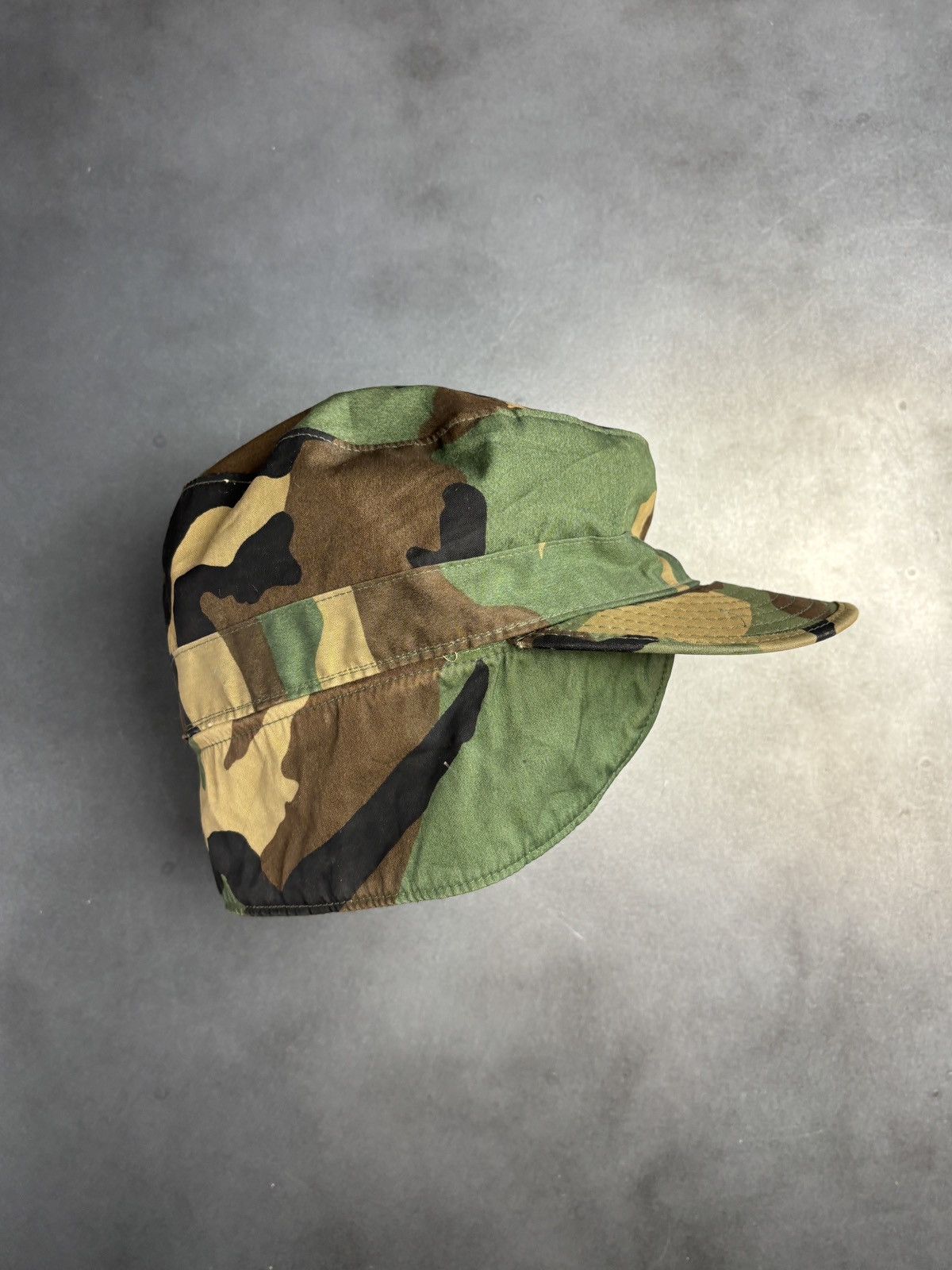 Vintage 1980s Army Cap Vintage Military Hat Woodland Proper Ear Flap Size ONE SIZE - 13 Thumbnail