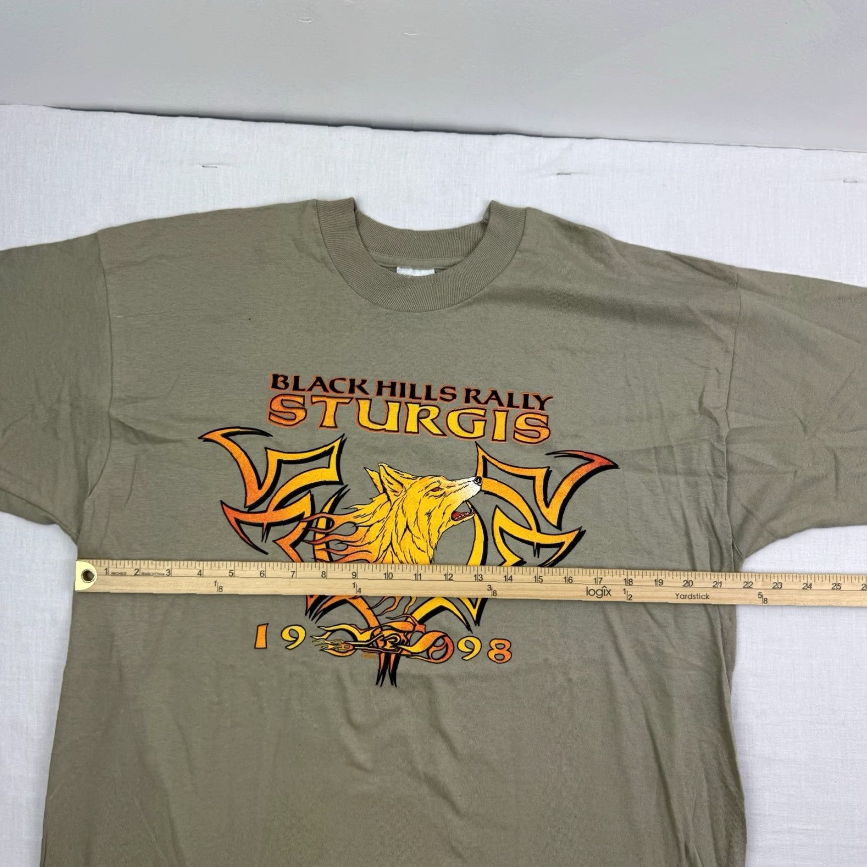 Vintage VINTAGE Sturgis T Shirt Adult XL Tan Black Hills Biker Rally 1998 90s Motorcycle Mens Size US XL / EU 56 / 4 - 7 Thumbnail