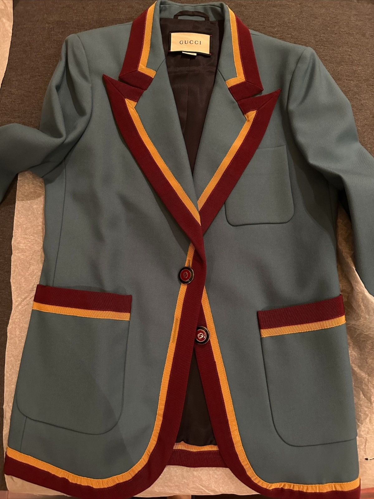 Gucci Gucci Wool Jacket With Ribbon Trim Size S / US 4 / IT 40 - 5 Thumbnail