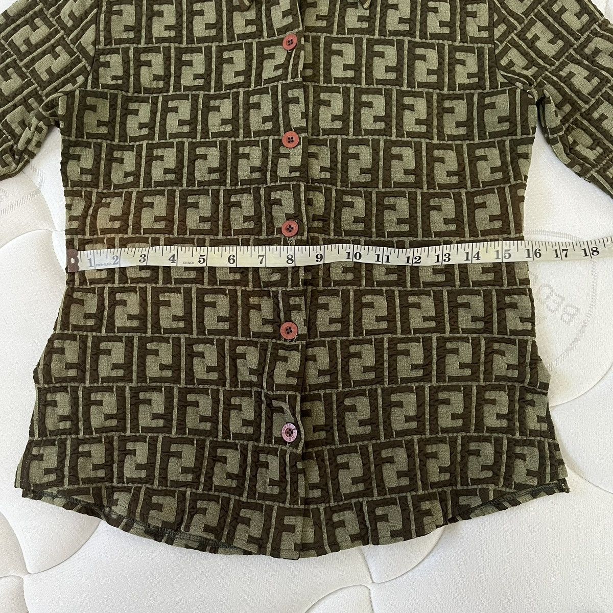 Fendi Rare Vintage Fendi Zucca FF Monogram Unisex Button Up Shirts Size US XXS / EU 40 - 17 Thumbnail