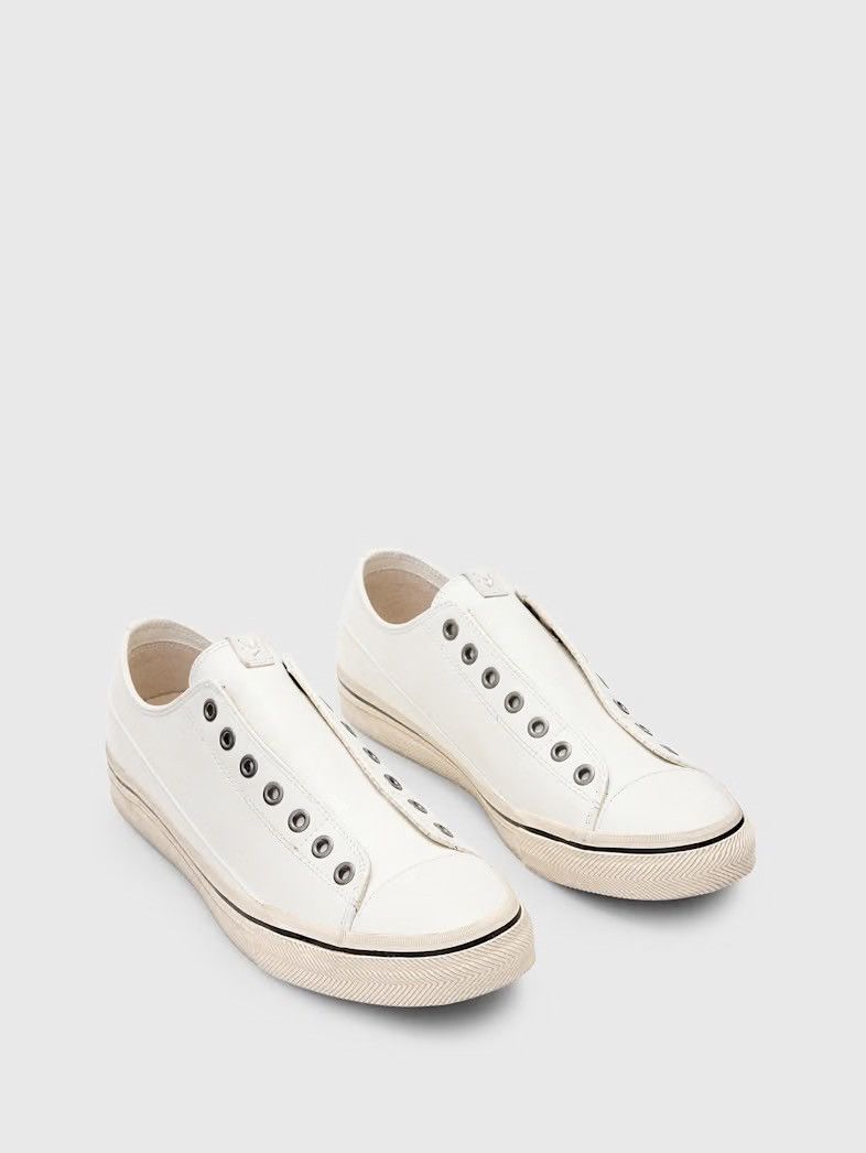John Varvatos Vulc Laceless Low Top Sneaker Size 9.5 in White, Men's