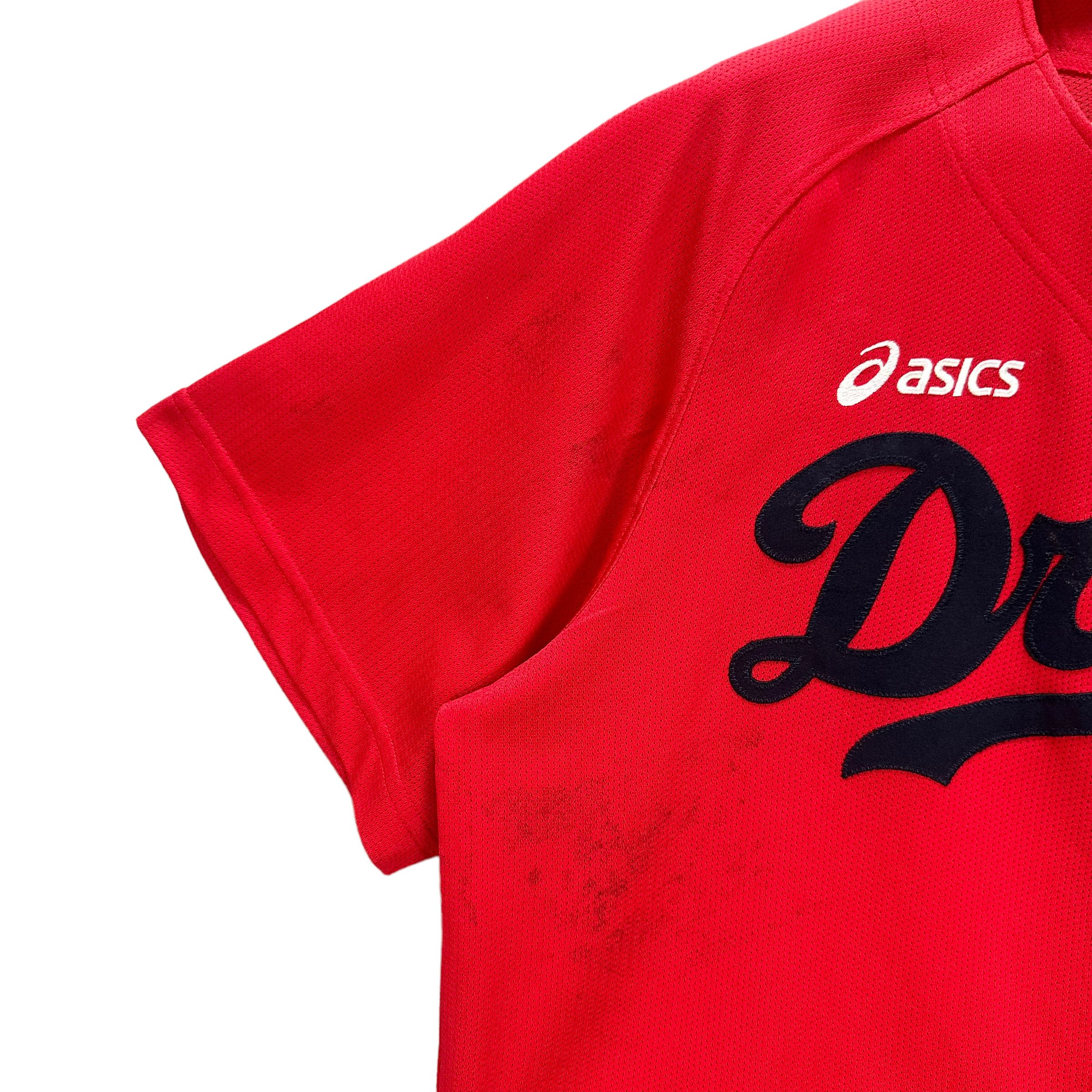 Asics ASICS DRAGONS BIG LOGO RED BUTTON JERSEY #8476-011 Size US M / EU 48-50 / 2 - 5 Thumbnail