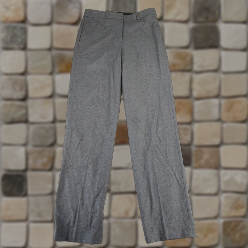Theory Theory Dress Pants Womens 4 Harmina Pure Flannel Gray Wool Blend Stains Size 27" / US 4 / IT 40 - 1 Thumbnail