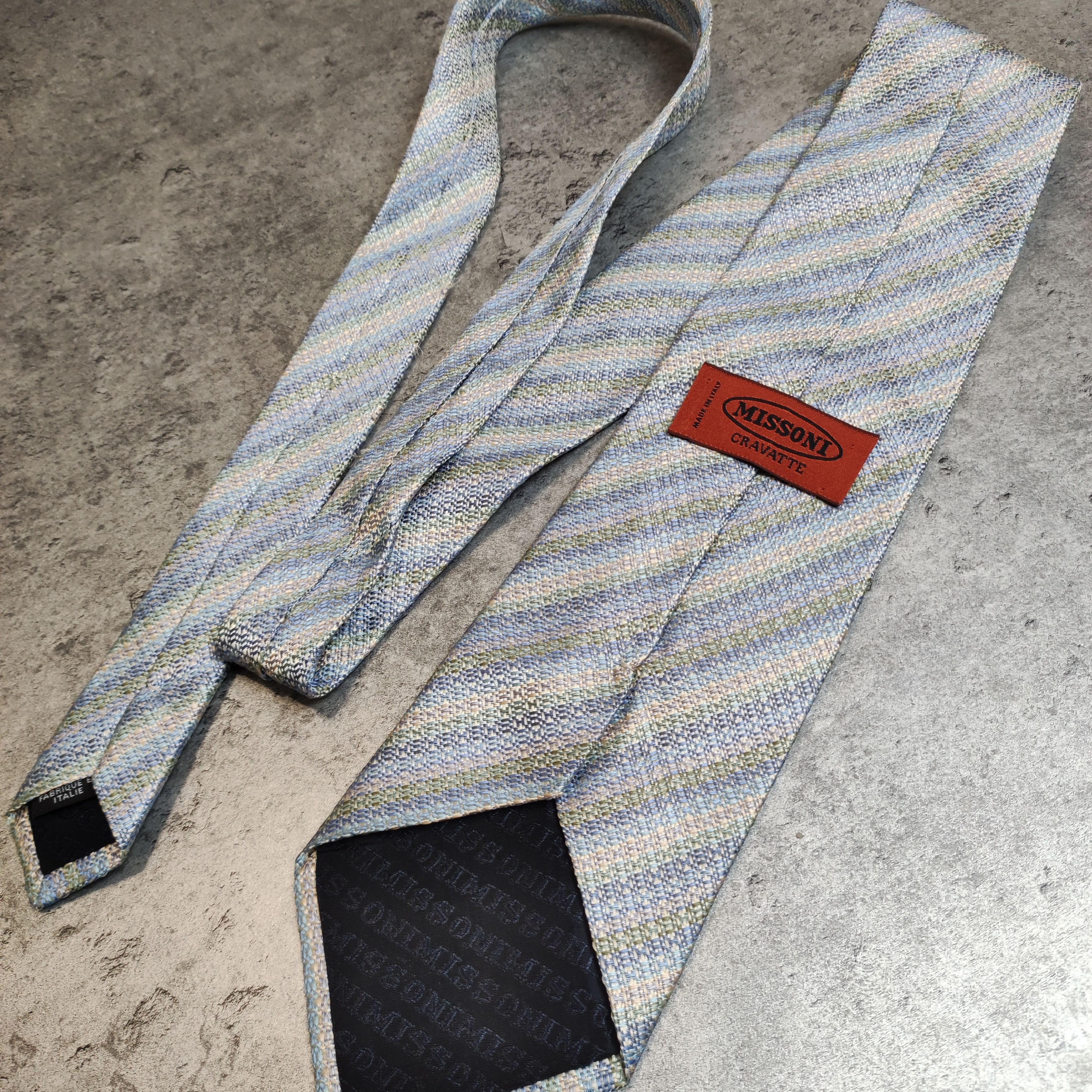Missoni Vintage RARE 90s Missoni Cravatte Abstract Tie Size ONE SIZE - 2 Thumbnail