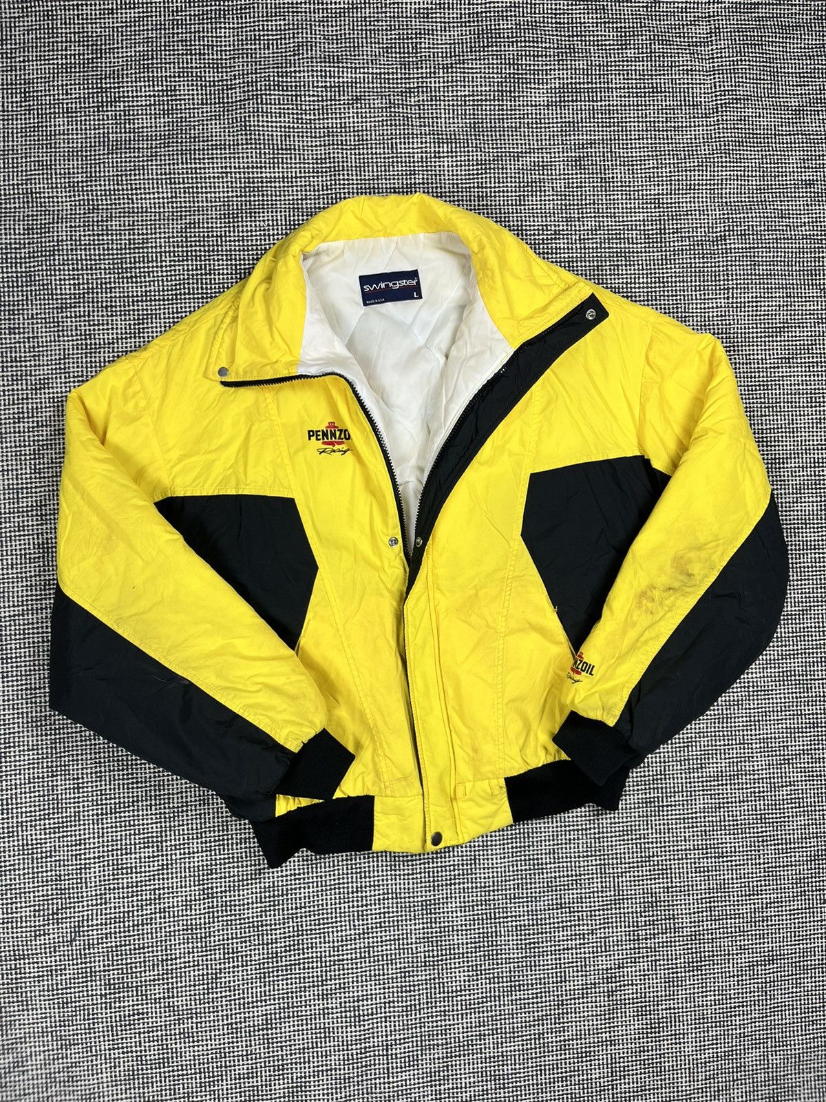 Swingster × Vintage Vintage 90s swingster pennzoil racing moto bomber jacket Size US L / EU 52-54 / 3 - 2 Thumbnail